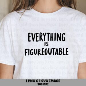 Figureoutable Svg, Hand-Lettered Motivational Design | Png, Vector File | 300 Dpi, Commercial License, Print-Ready