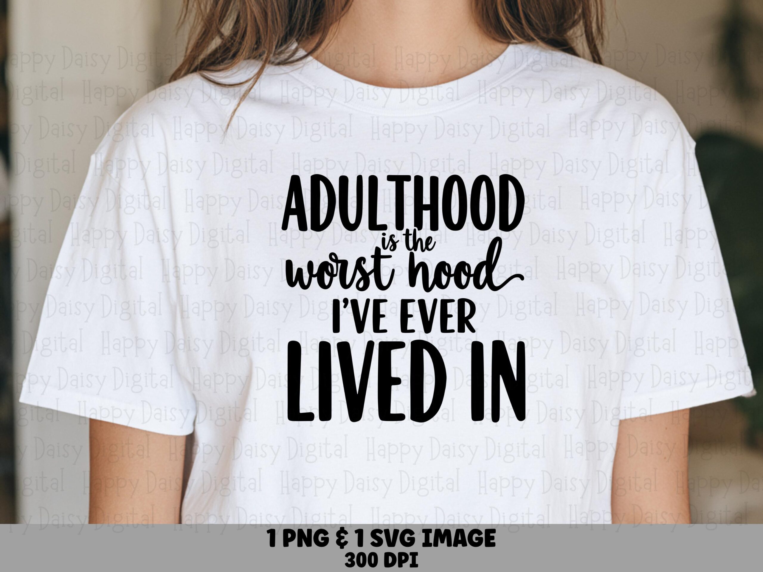 Adulthood SVG, Funny Quote Design - Script And Bold, PNG Bundle With Commercial License | Cricut