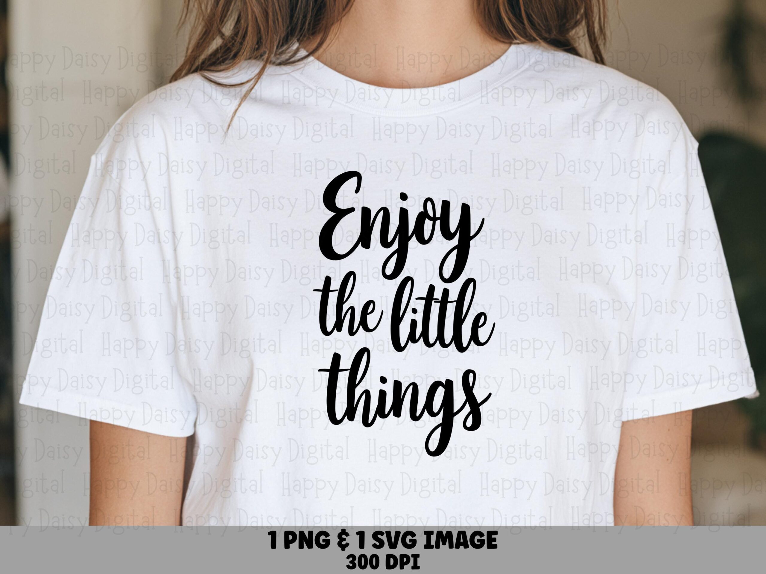 Enjoy Little Things, Script Quote SVG PNG Bundle | 300 DPI Print-Ready Files | Commercial License