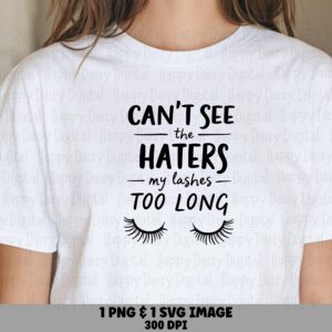 Lashes Svg, Sassy Lash Quote Design | PNG Bundle, Eyelash Illustration, Commercial Use, 300 DPI