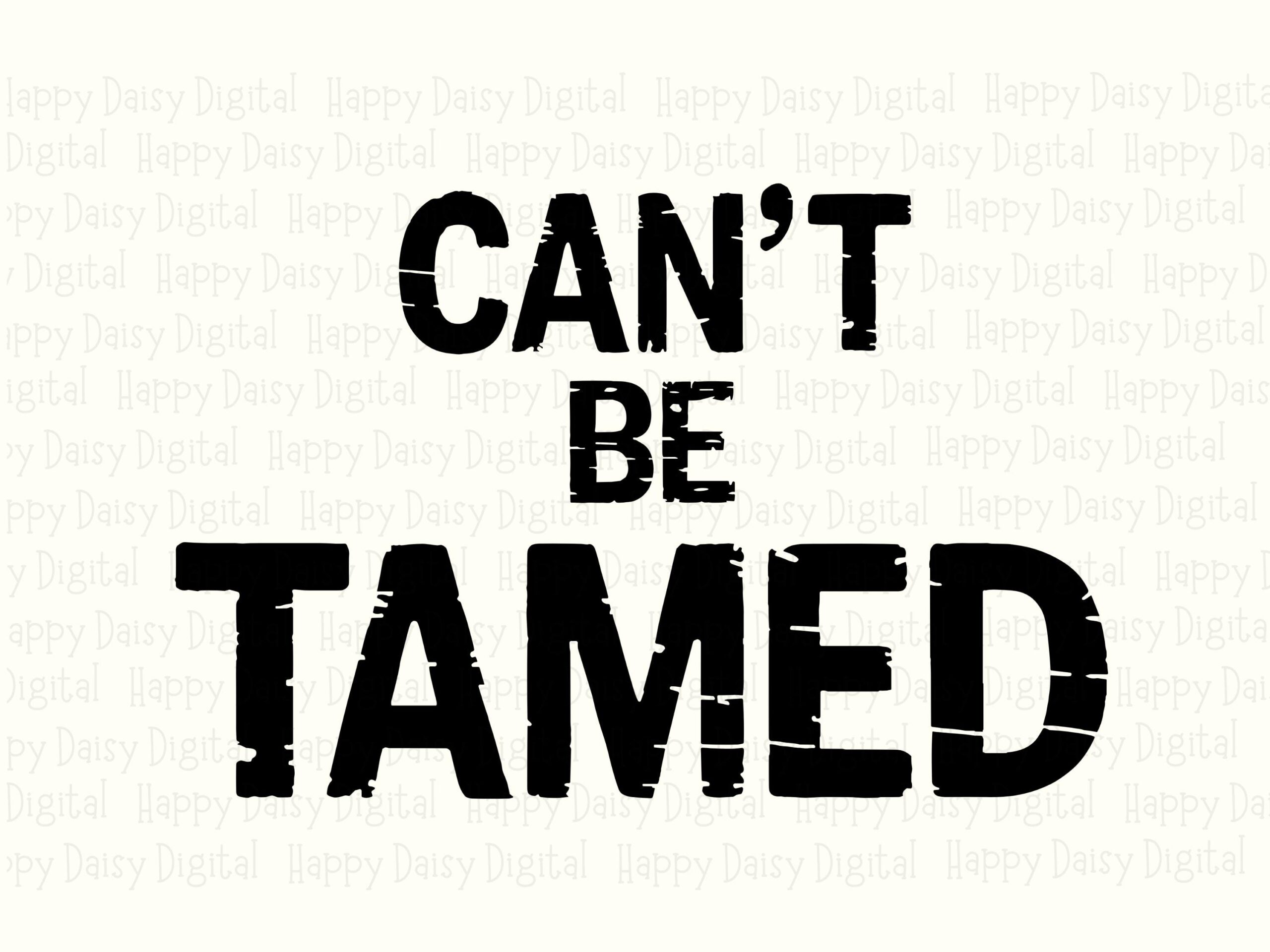 Cant Be Tamed, Sassy Distressed Design Bundle | PNG + SVG Files | Print-Ready 300 DPI, For Cricut Canva Silhouette - Image 2