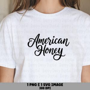American Honey, Country Script Design SVG PNG Bundle | 300 DPI Digital Download | Cricut, Silhouette, Canva