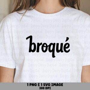Broque SVG, Script Font Design, PNG Bundle | Sublimation Ready, Commercial Use, Cricut Compatible