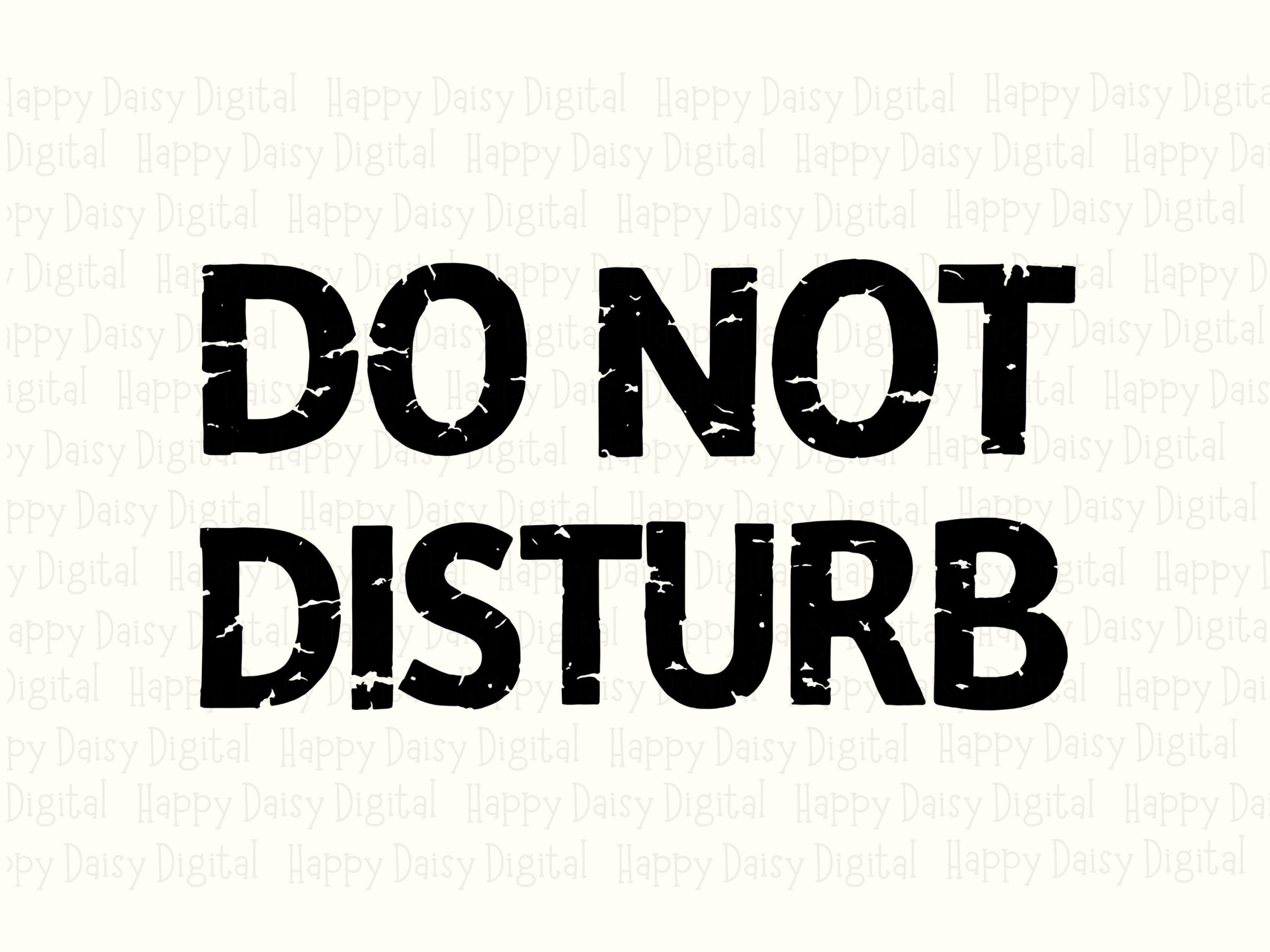 Do Not Disturb, Distressed Introvert SVG PNG Bundle | 300 DPI Digital Files | Cricut Silhouette Canva Commercial Use - Image 2