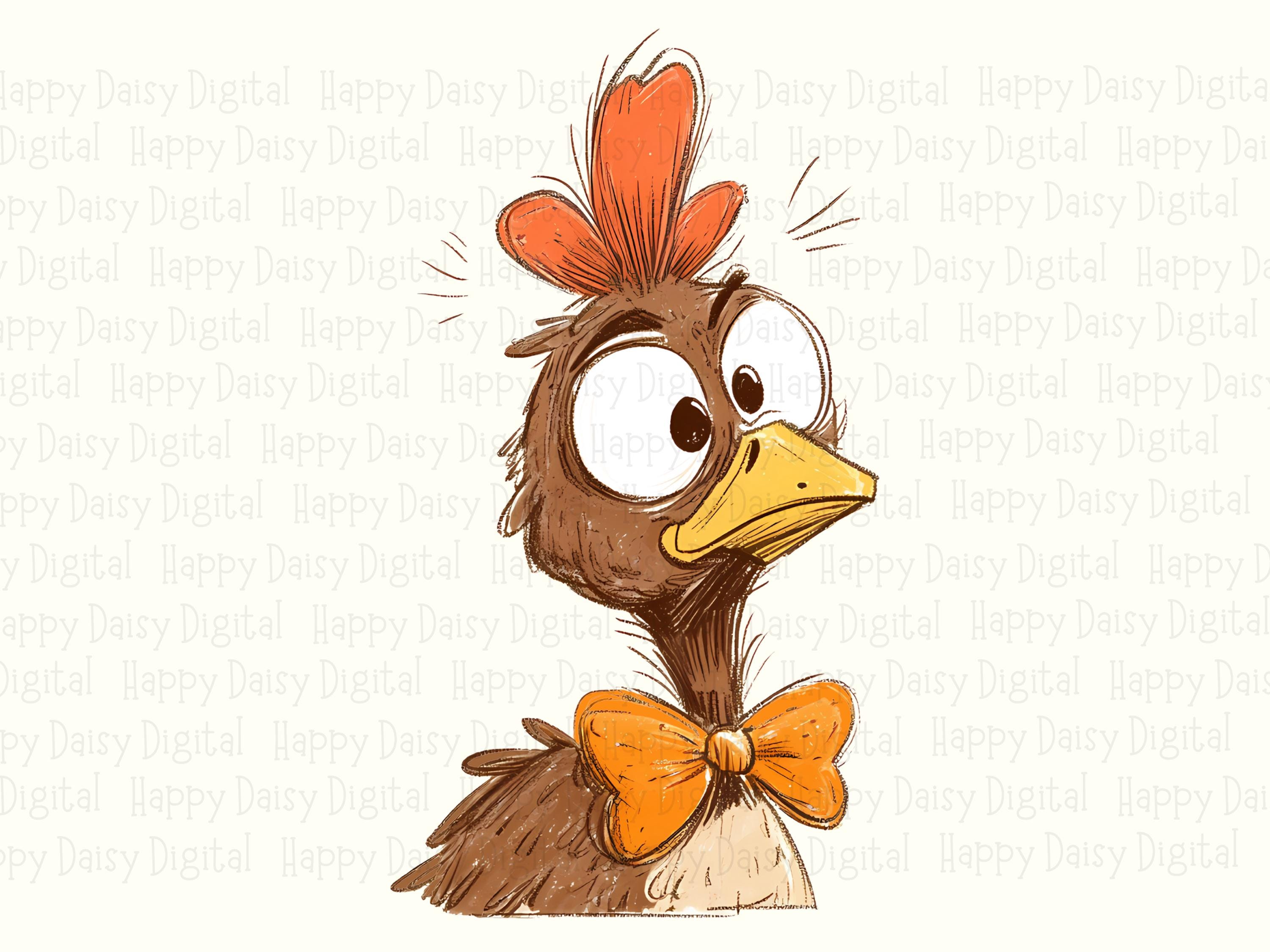 Sketch Turkey with Bow Tie PNG | Sublimation Commercial Use POD - Image 2