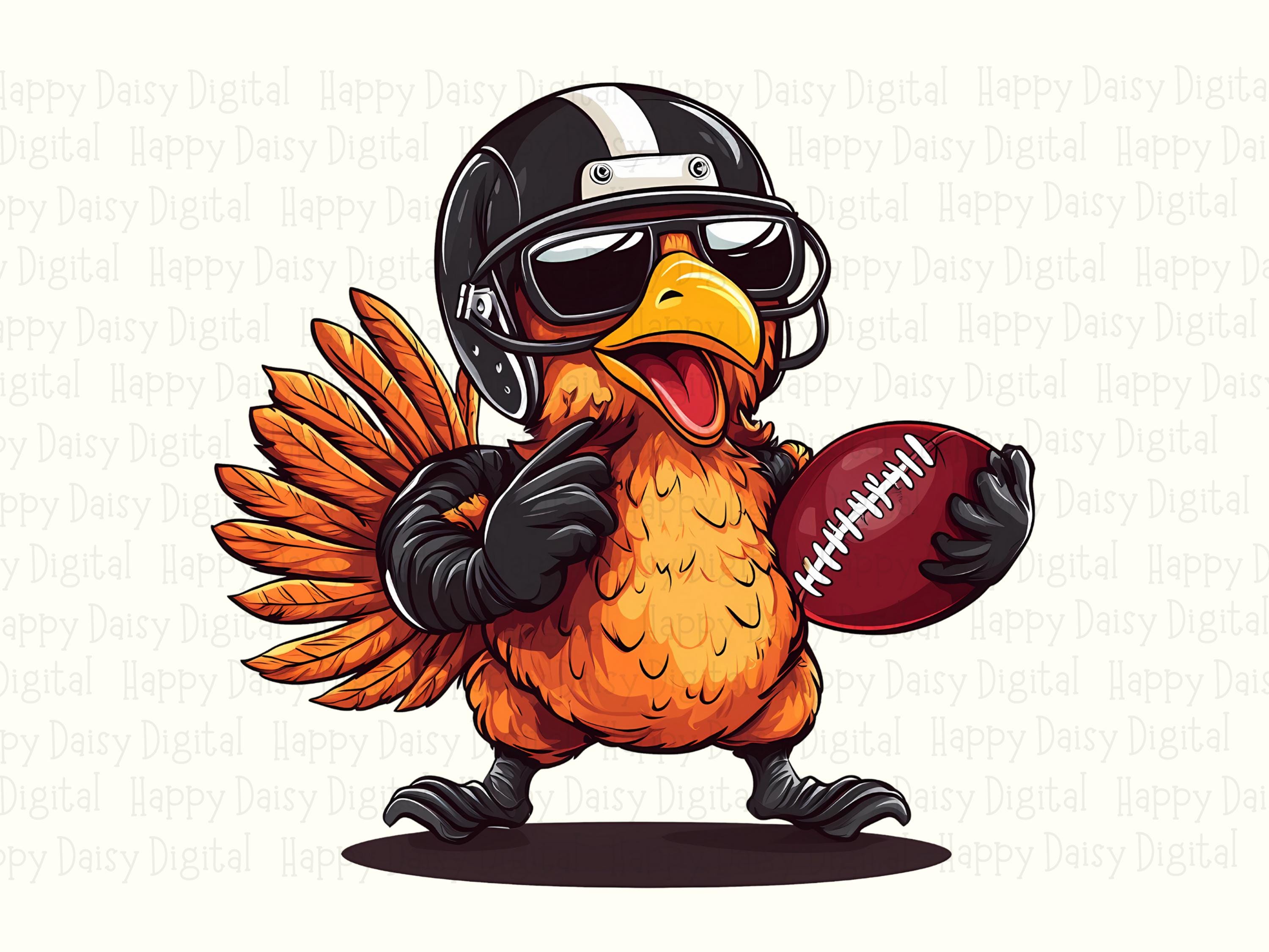 Cool Football Turkey Player PNG | Sublimation Commercial Use POD - Image 2