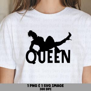 Queen Silhouette, Bold Pose PNG SVG | Digital Clipart, Sublimation, Commercial Use 300 DPI