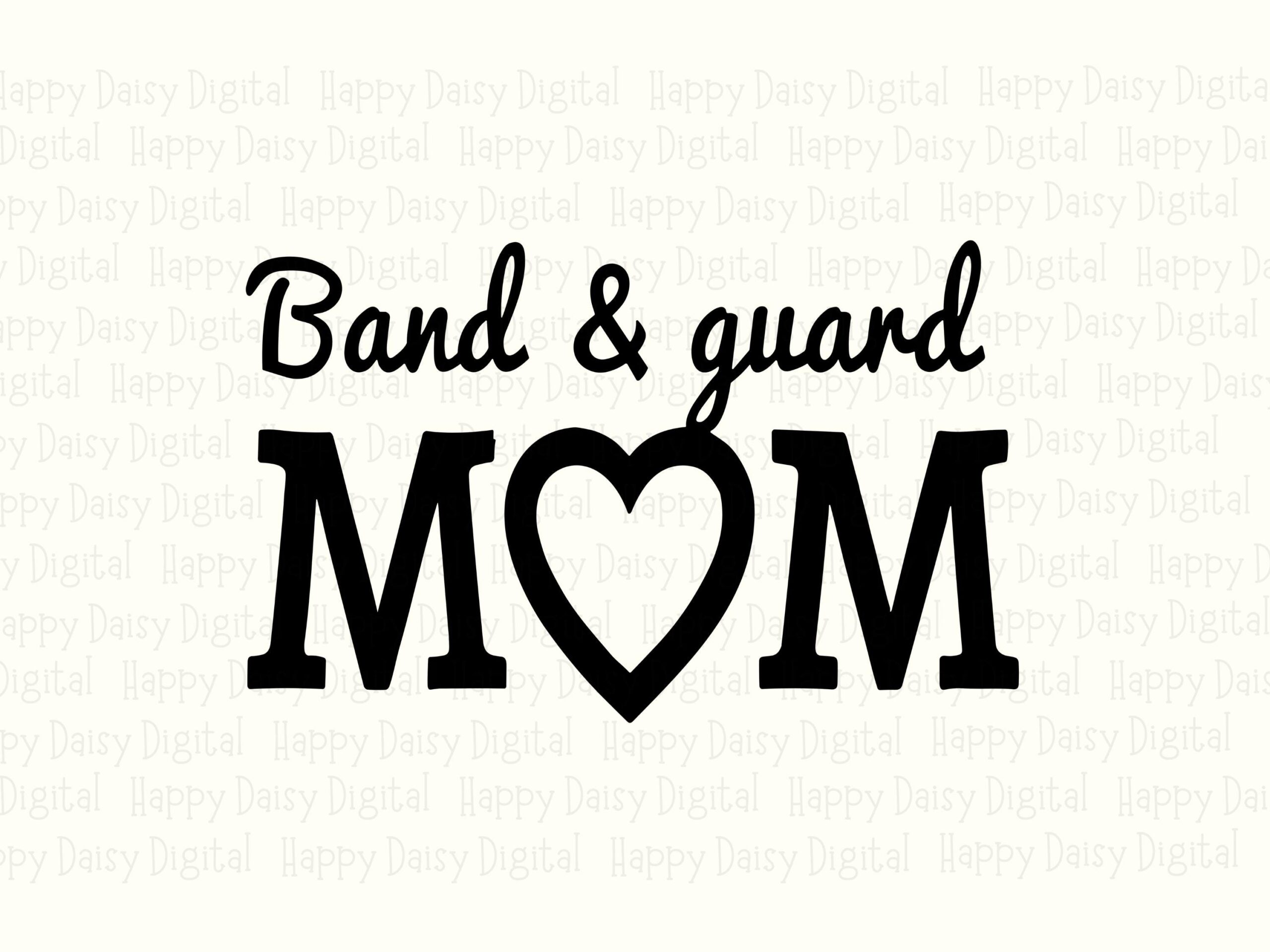 Band Guard Mom, Hand-Lettered PNG SVG - Sublimation Clipart | Commercial Use, POD Friendly - Image 2