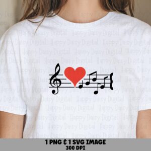 Music Is Life, Bold Stacked Text PNG SVG | Digital Sublimation Files, Commercial Use, 300 DPI