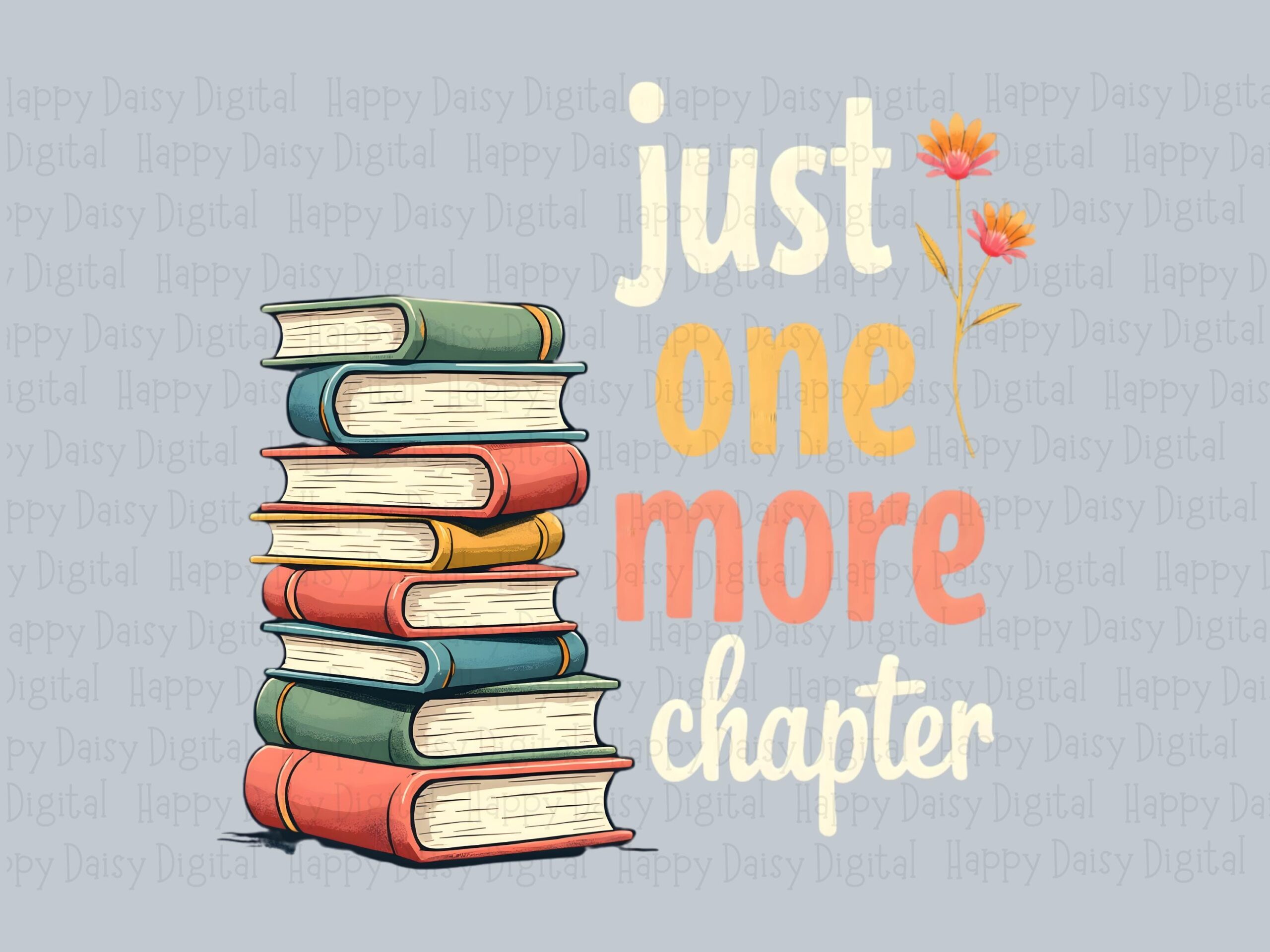 Book Stack Chapter PNG | Sublimation Commercial Use POD - Image 2