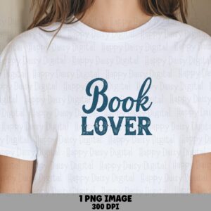Book Lover Script PNG | Sublimation Commercial Use POD