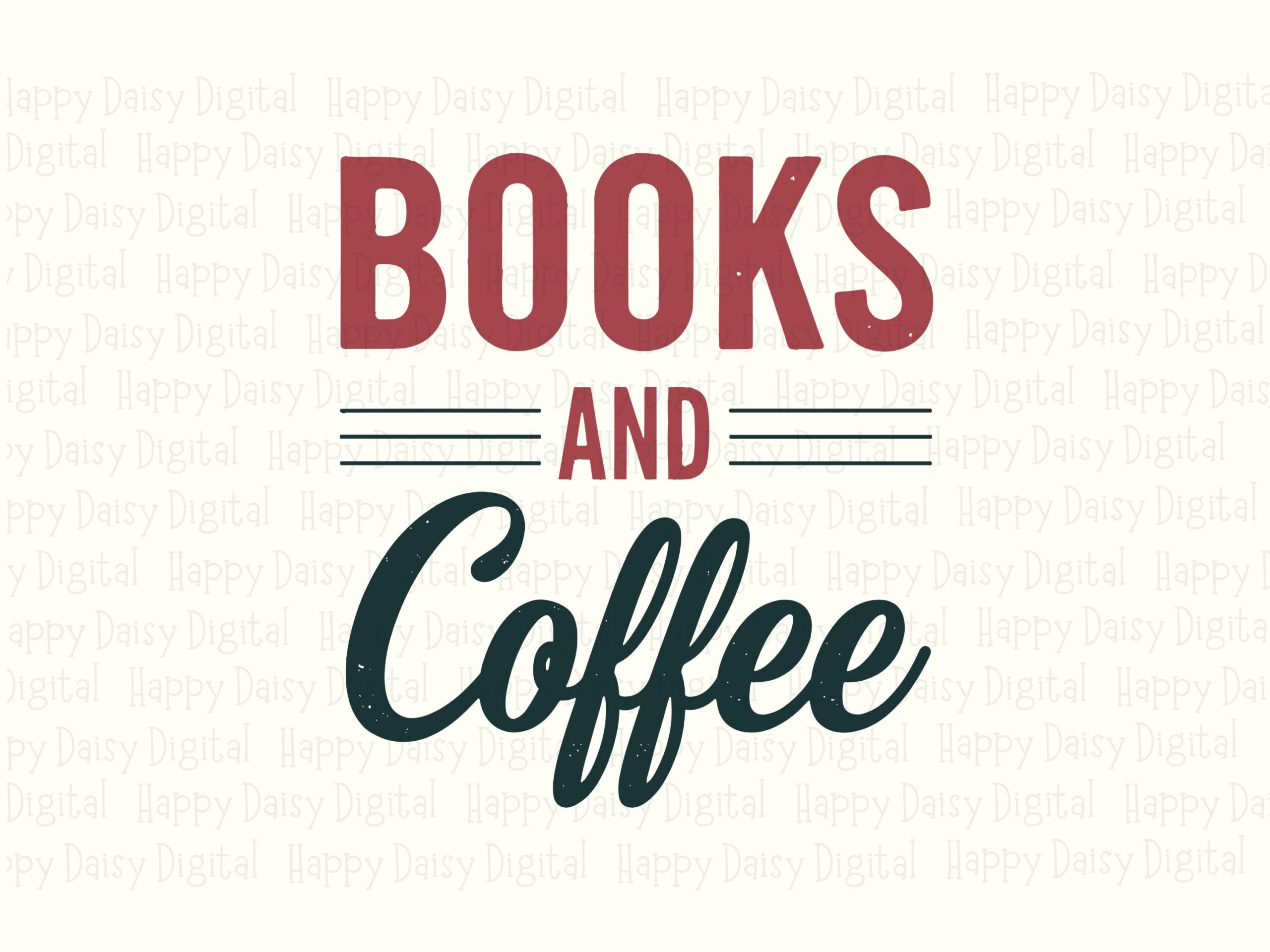 Books And Coffee PNG SVG | Sublimation Commercial Use POD - Image 2