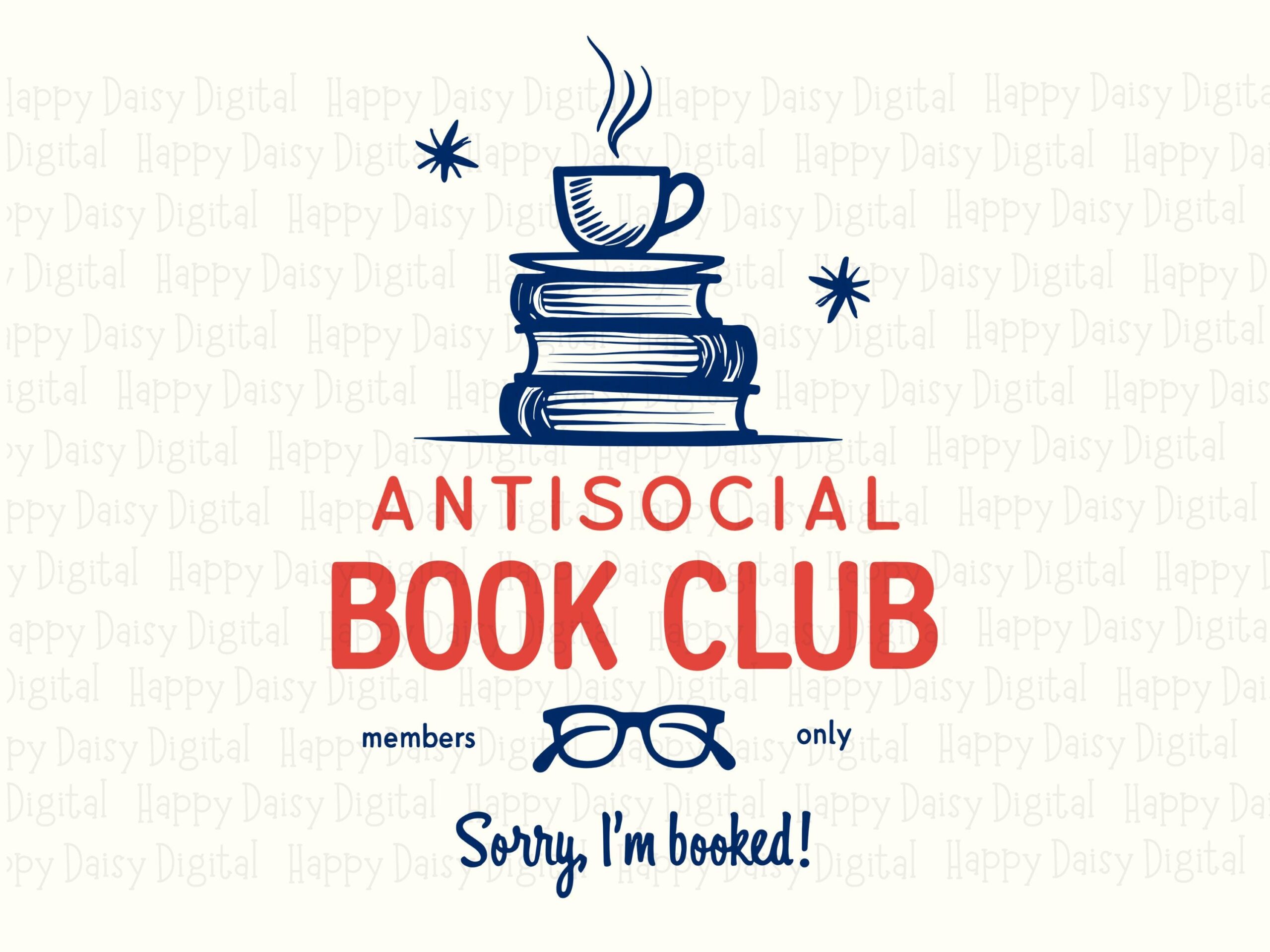 Antisocial Book Club PNG SVG | Sublimation Commercial Use POD - Image 2