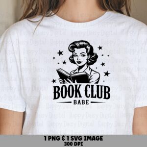 Book Club Babe PNG SVG | Sublimation Commercial Use POD