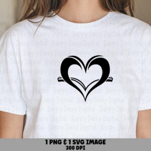 Book Heart PNG SVG | Sublimation Commercial Use POD