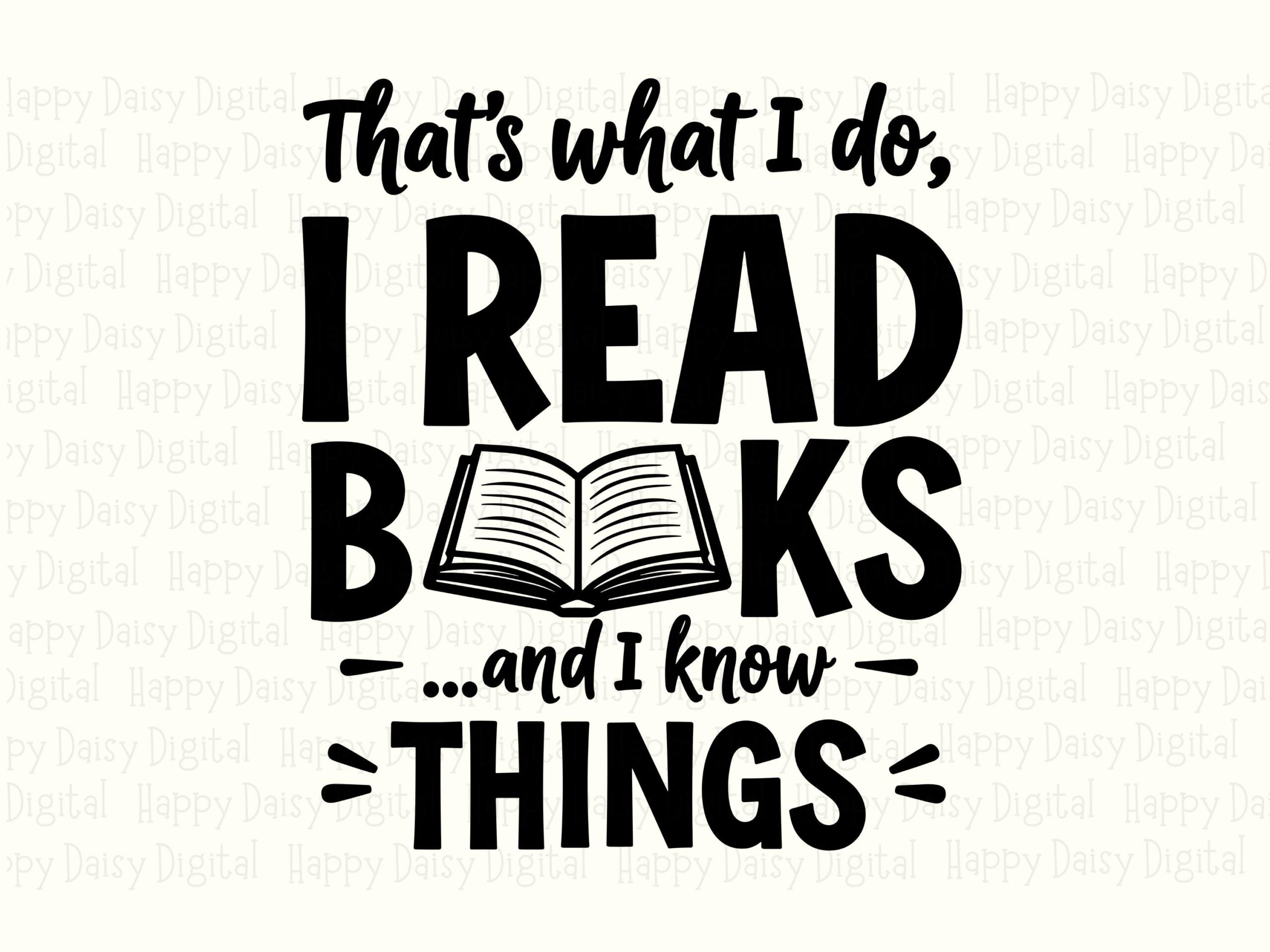 I Read Books PNG SVG | Sublimation Commercial Use POD - Image 2