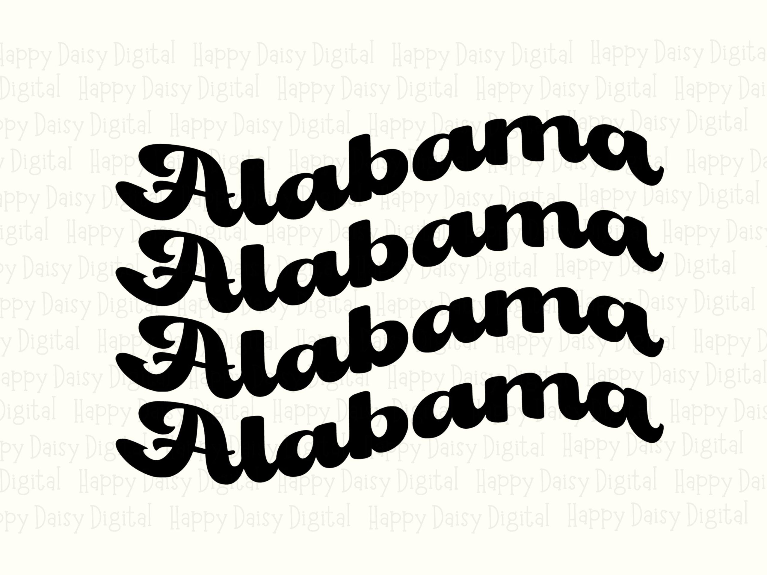 Alabama Retro PNG, Stacked Script Design, SVG File | Sublimation Ready, 300 DPI | Commercial Use License - Image 2