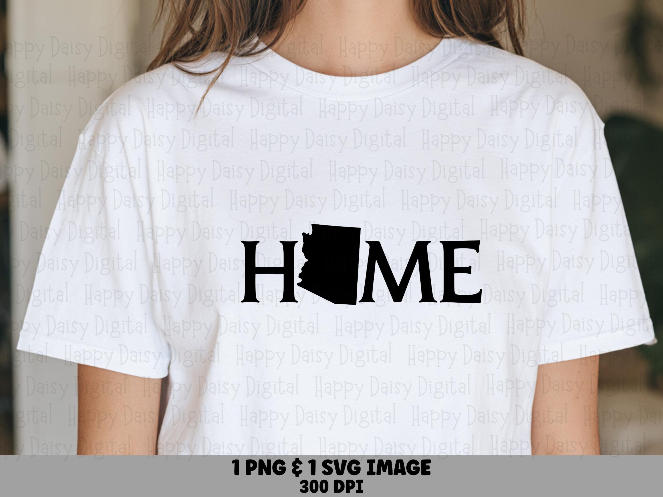 Arizona Home PNG, State Design - Outline O Letterform | SVG Files, 300 DPI, Commercial Use