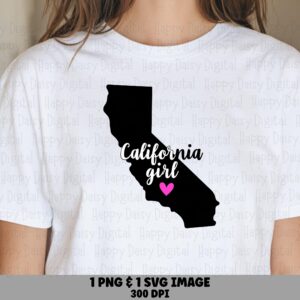 California Girl Png, Silhouette Design For Sublimation | Svg File Included | 300 Dpi, Commercial Use
