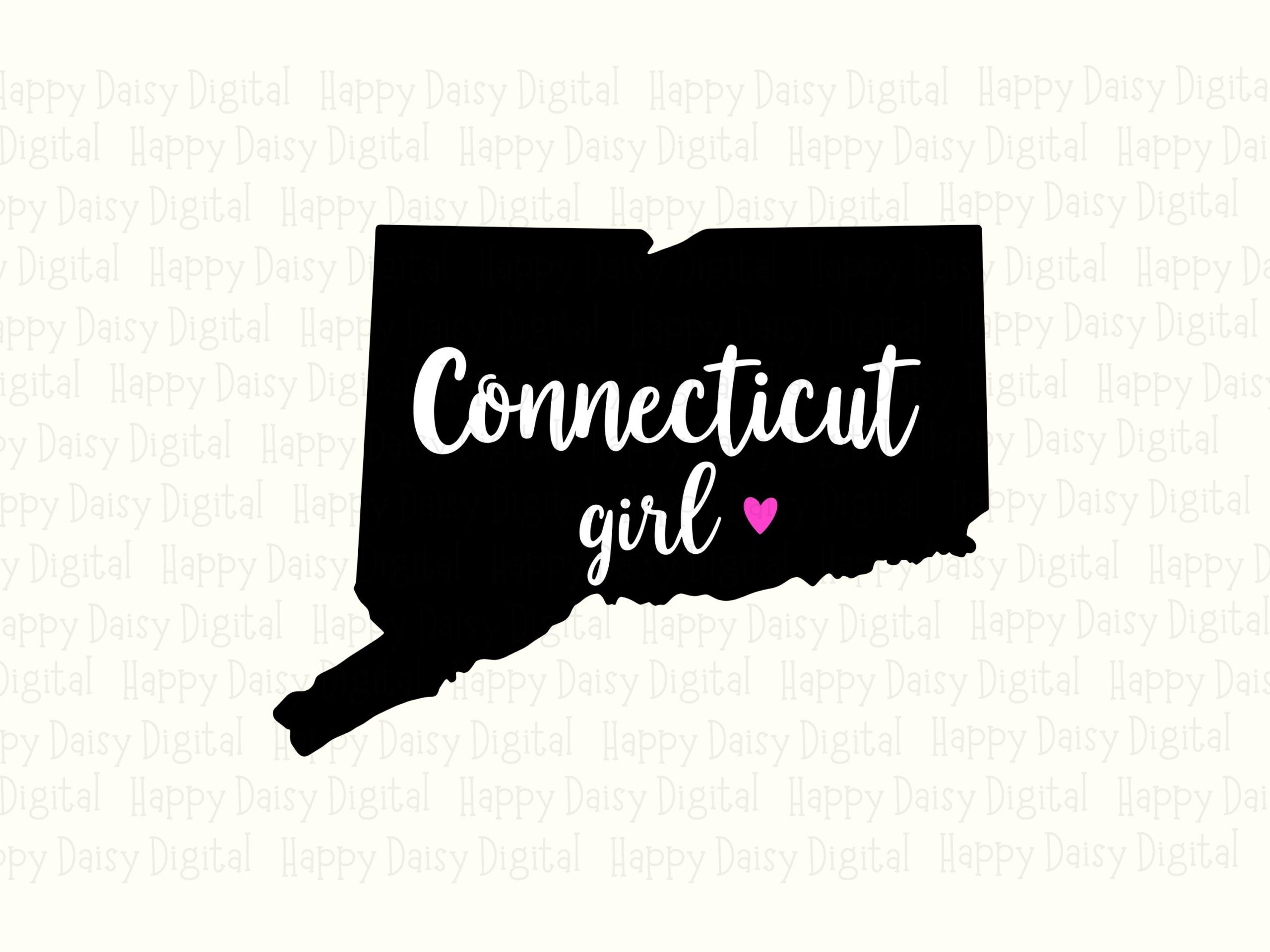 Connecticut Girl, Cute State Silhouette PNG & SVG | Sublimation Files, Commercial Use, POD Friendly - Image 2