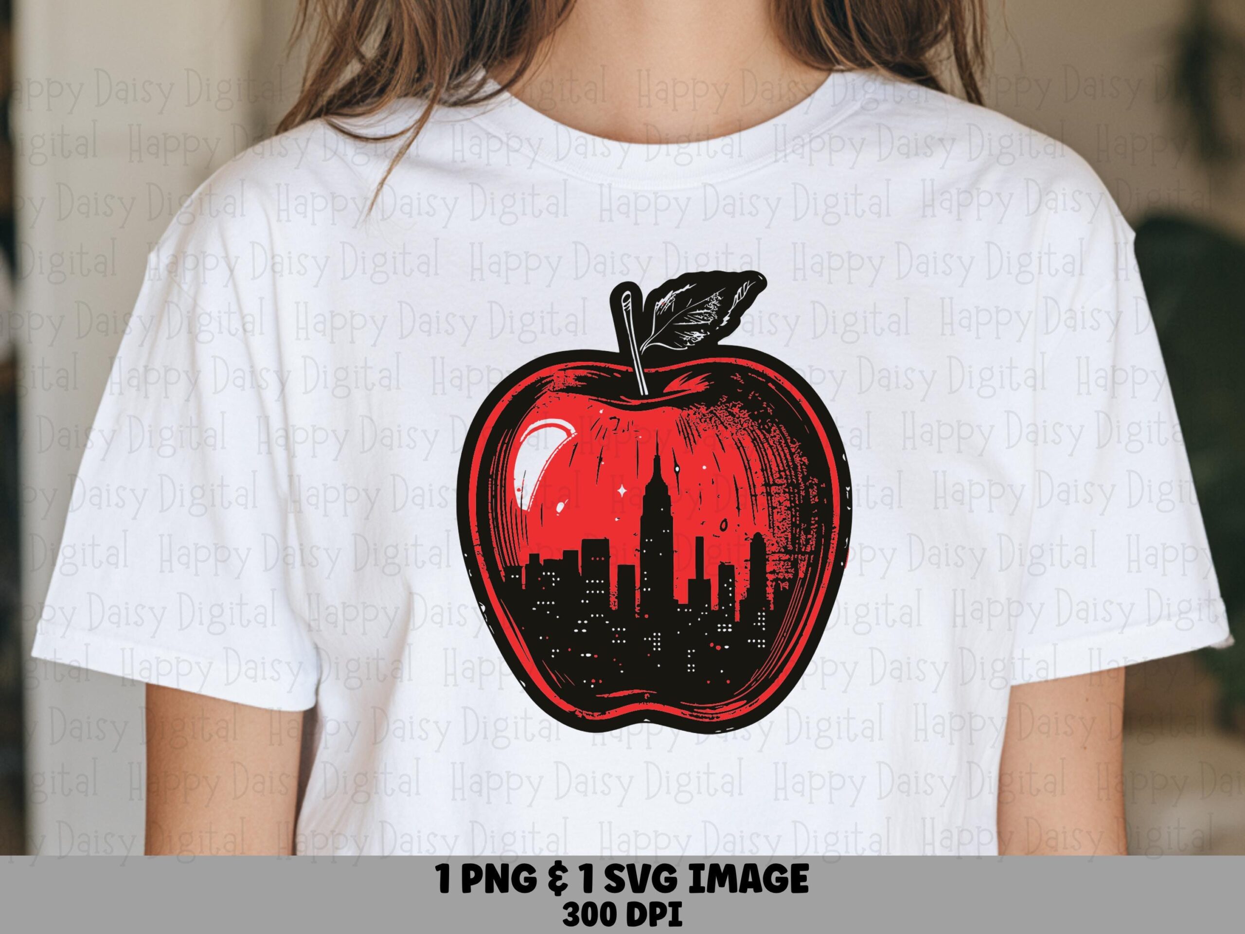 New York Big Apple Skyline PNG SVG | Sublimation Commercial Use POD