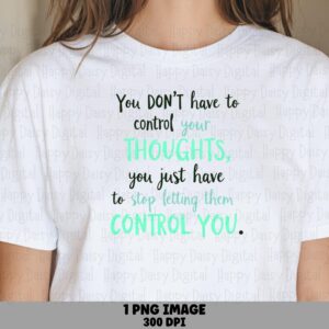 Mindset PNG, Hand-Lettered Inspirational Design | Mint Green Script, Sublimation Ready, 300 DPI