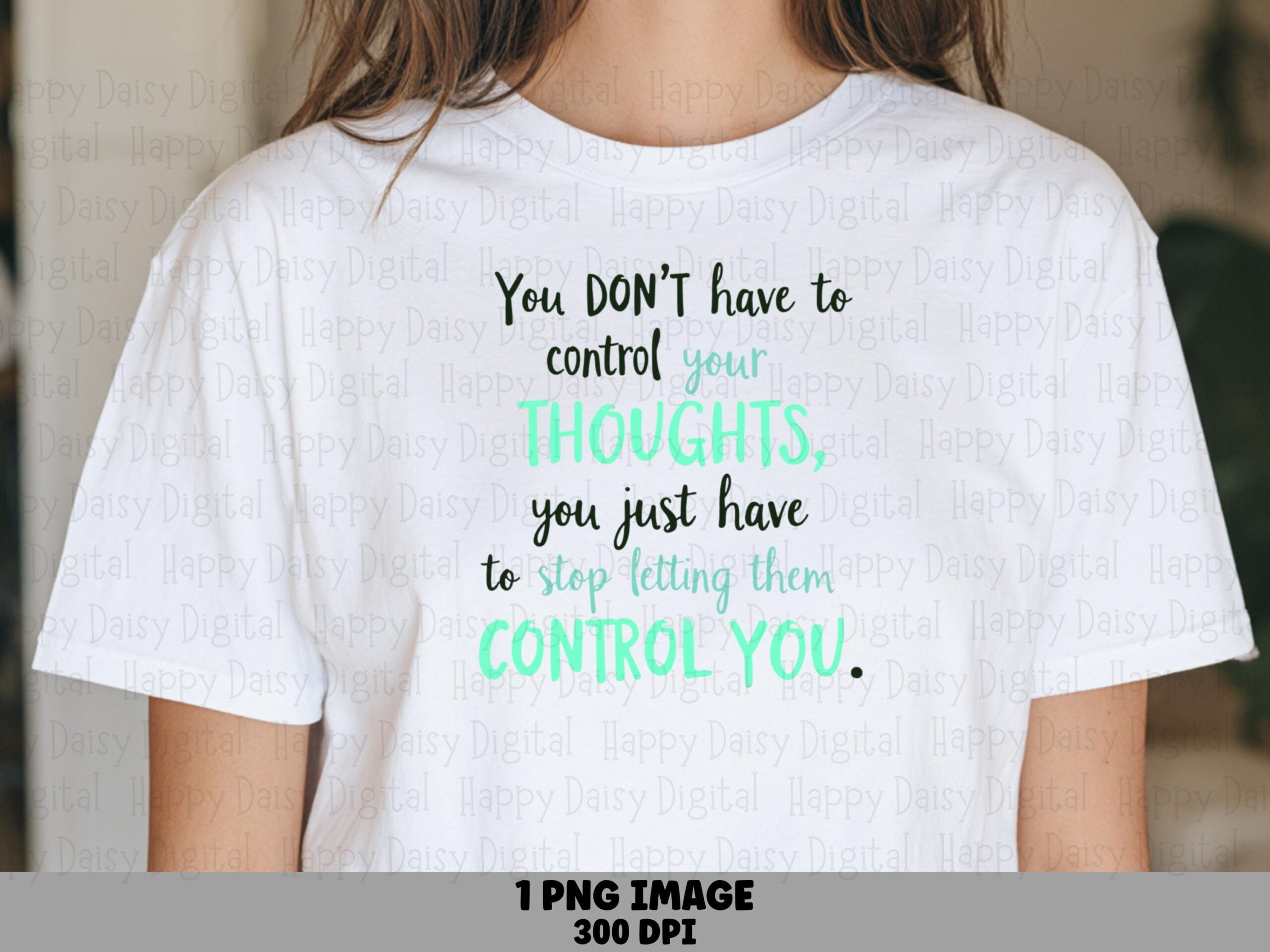 Mindset PNG, Hand-Lettered Inspirational Design | Mint Green Script, Sublimation Ready, 300 DPI