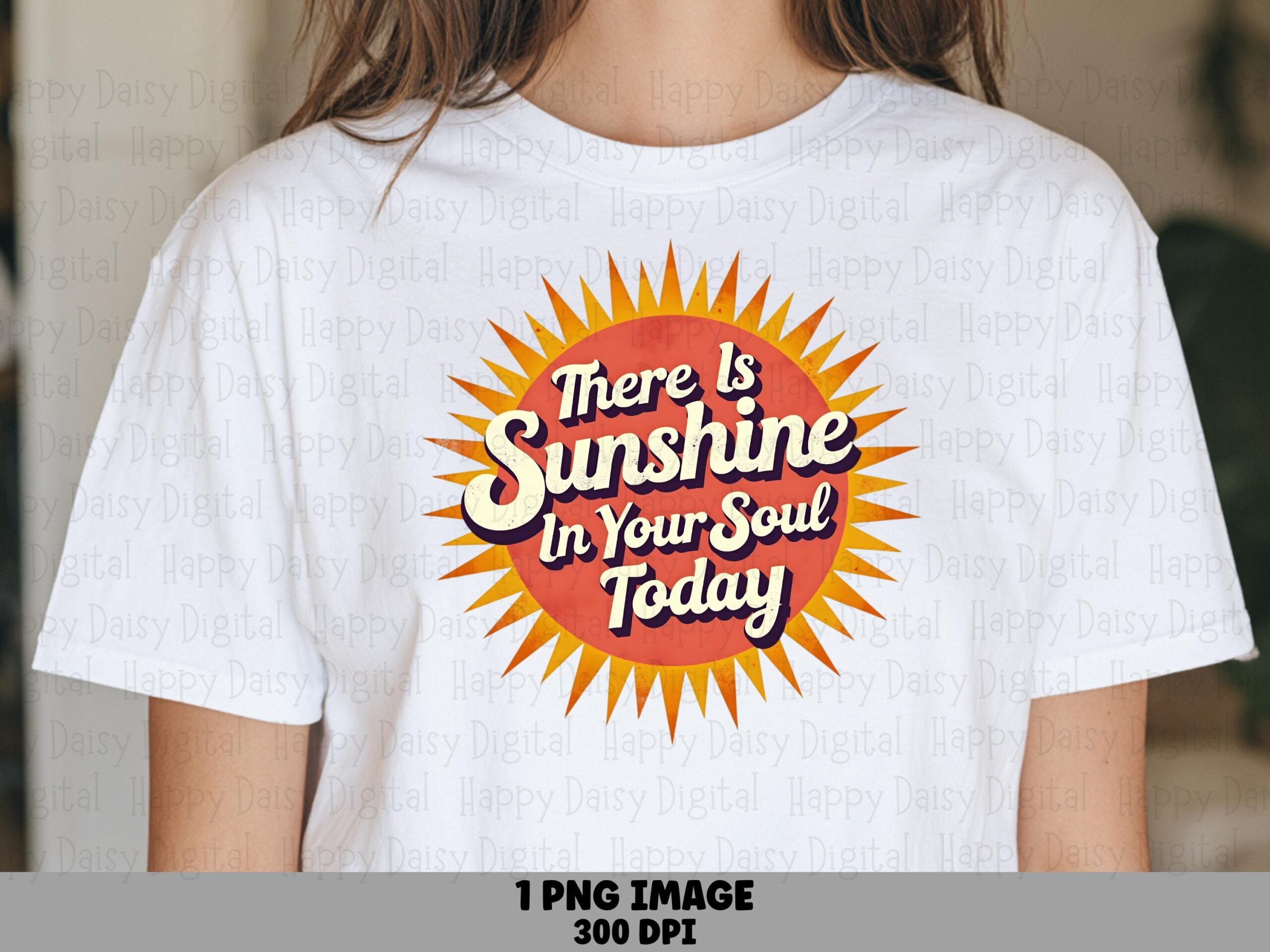 Sunshine PNG, Retro Sun Design | Digital Print File | 300 DPI, Sublimation DTF, Commercial License