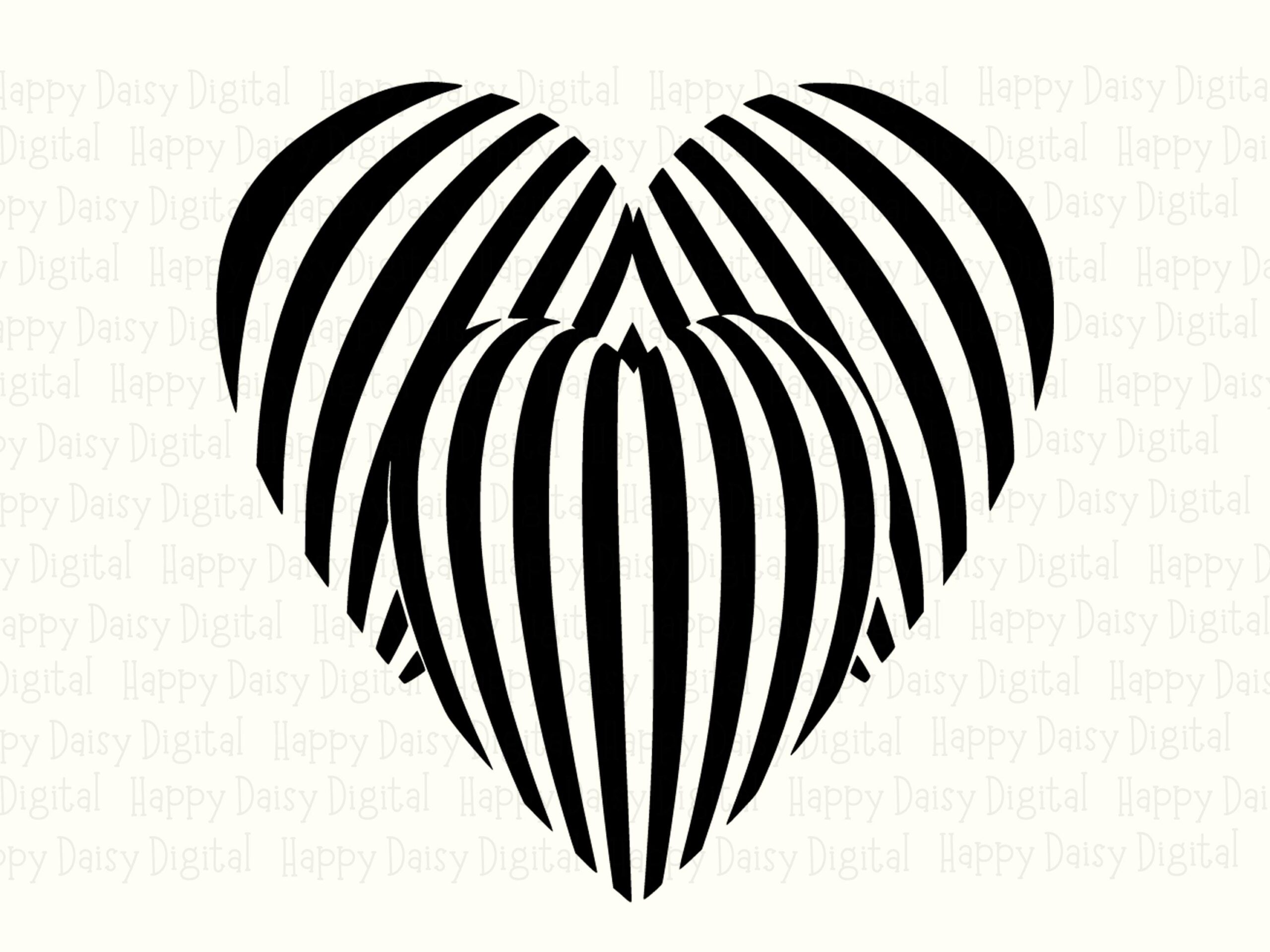 Op Art Heart, Bold Striped Optical Illusion PNG, SVG | Digital Clipart | 300 DPI, Commercial License - Image 2