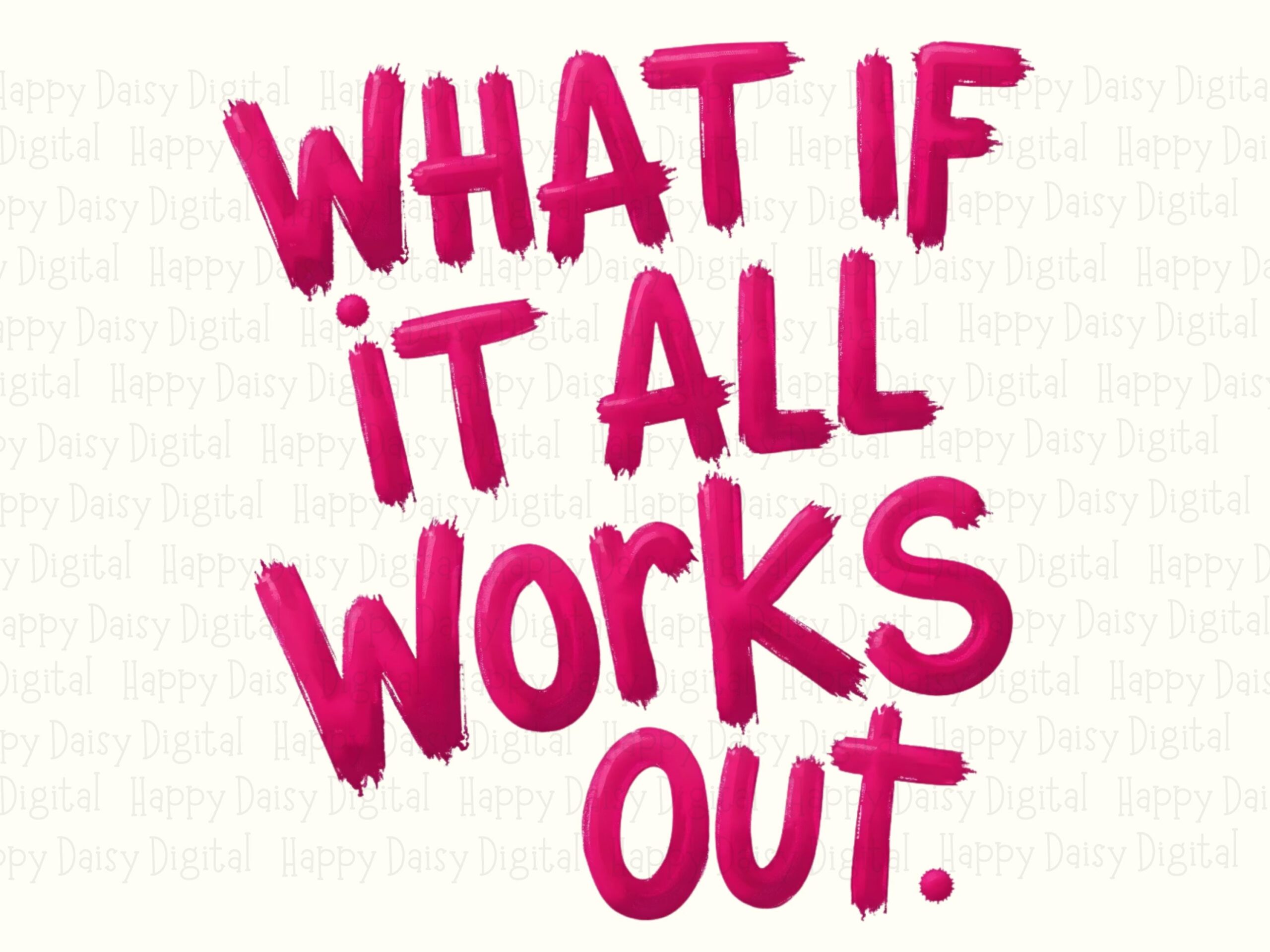 Brush Lettering PNG, Inspirational Quote Design - Hot Pink Sublimation Graphic |Transparent 300 DPI, POD Commercial - Image 2