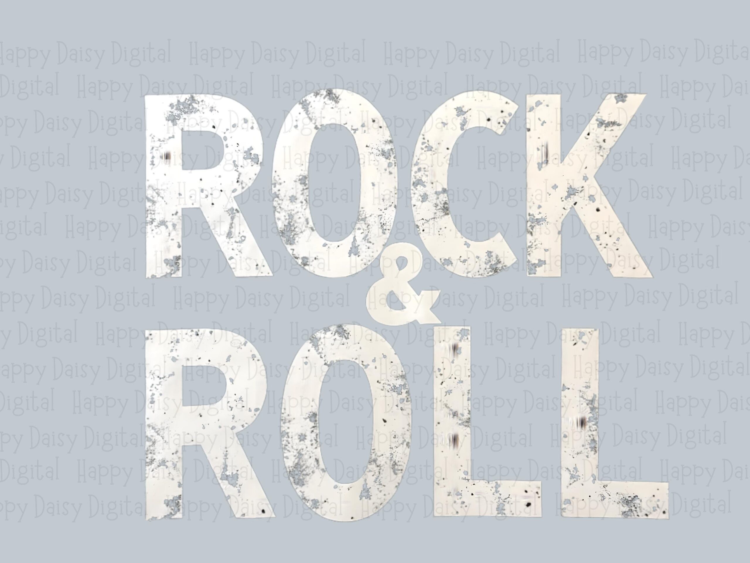 Rock And Roll Png, Vintage Distressed Band Design - Sublimation Dtf Ready, Transparent 300 Dpi | Commercial Use - Image 2