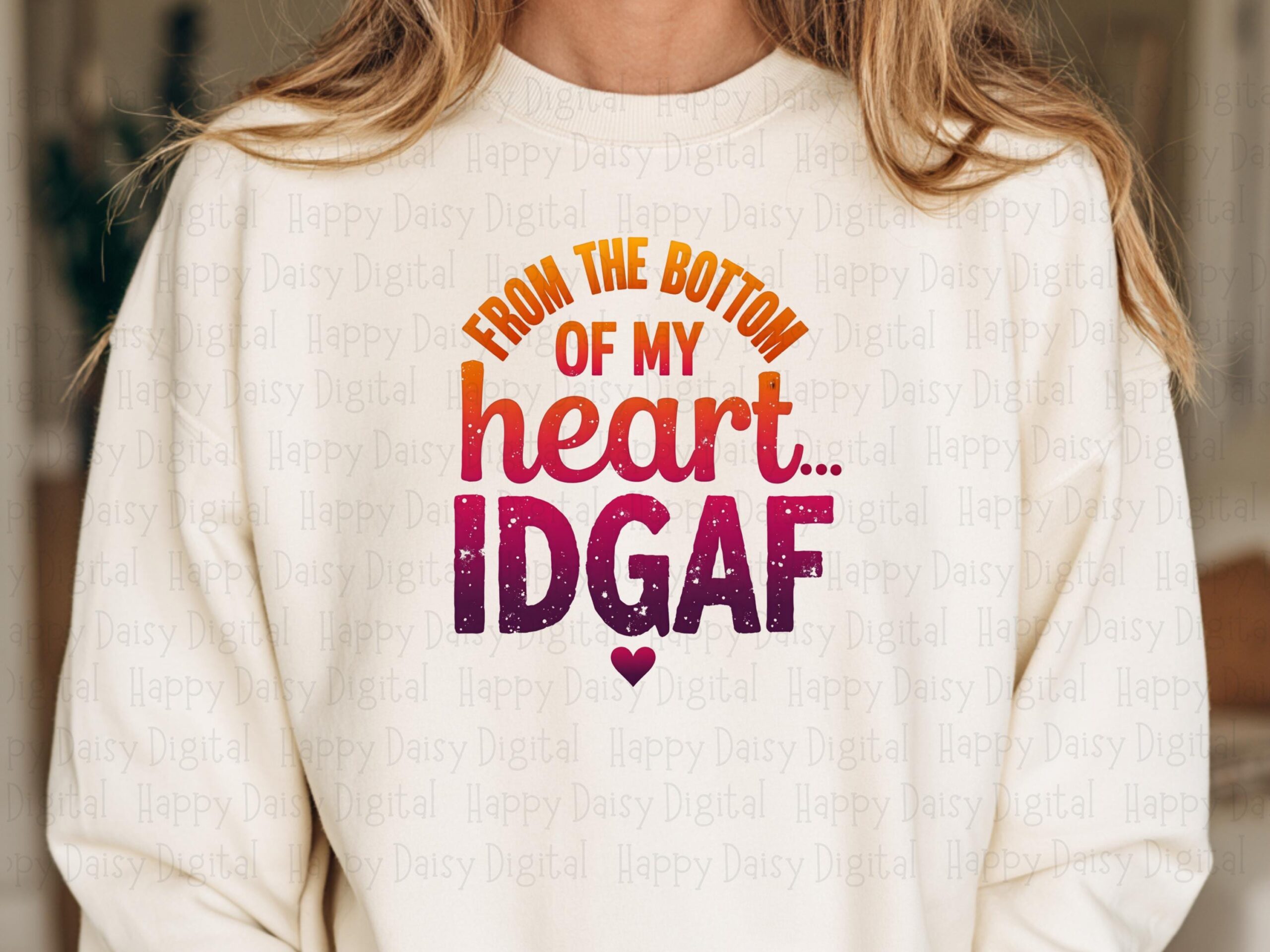 Idgaf Png, Sassy Gradient Quote Design | Sublimation DTF Ready | Commercial Use, Transparent - Image 2