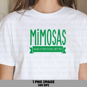 Mimosas PNG, Brunch Banner Artwork | Sublimation File | 300 DPI, Transparent, Commercial Use