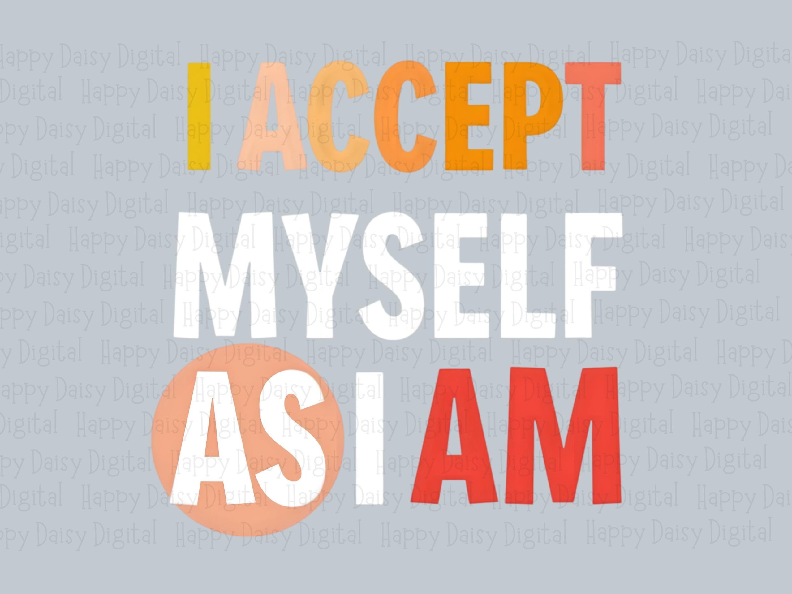 Self Love PNG, Affirmation Design | Orange Coral And White Typography | Sublimation, DTF, Commercial Use, 300 DPI - Image 2