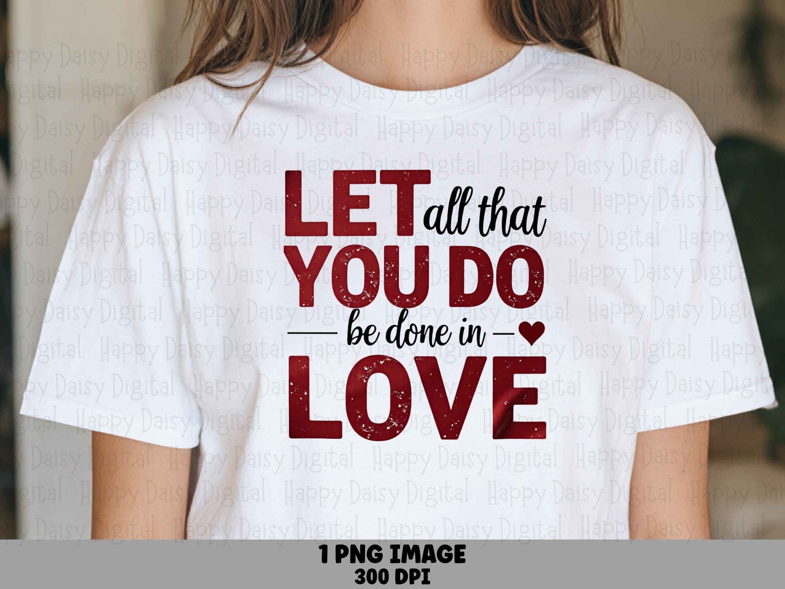 Done In Love PNG, Distressed Burgundy Script Sublimation Design | 300 DPI, Commercial License, For POD