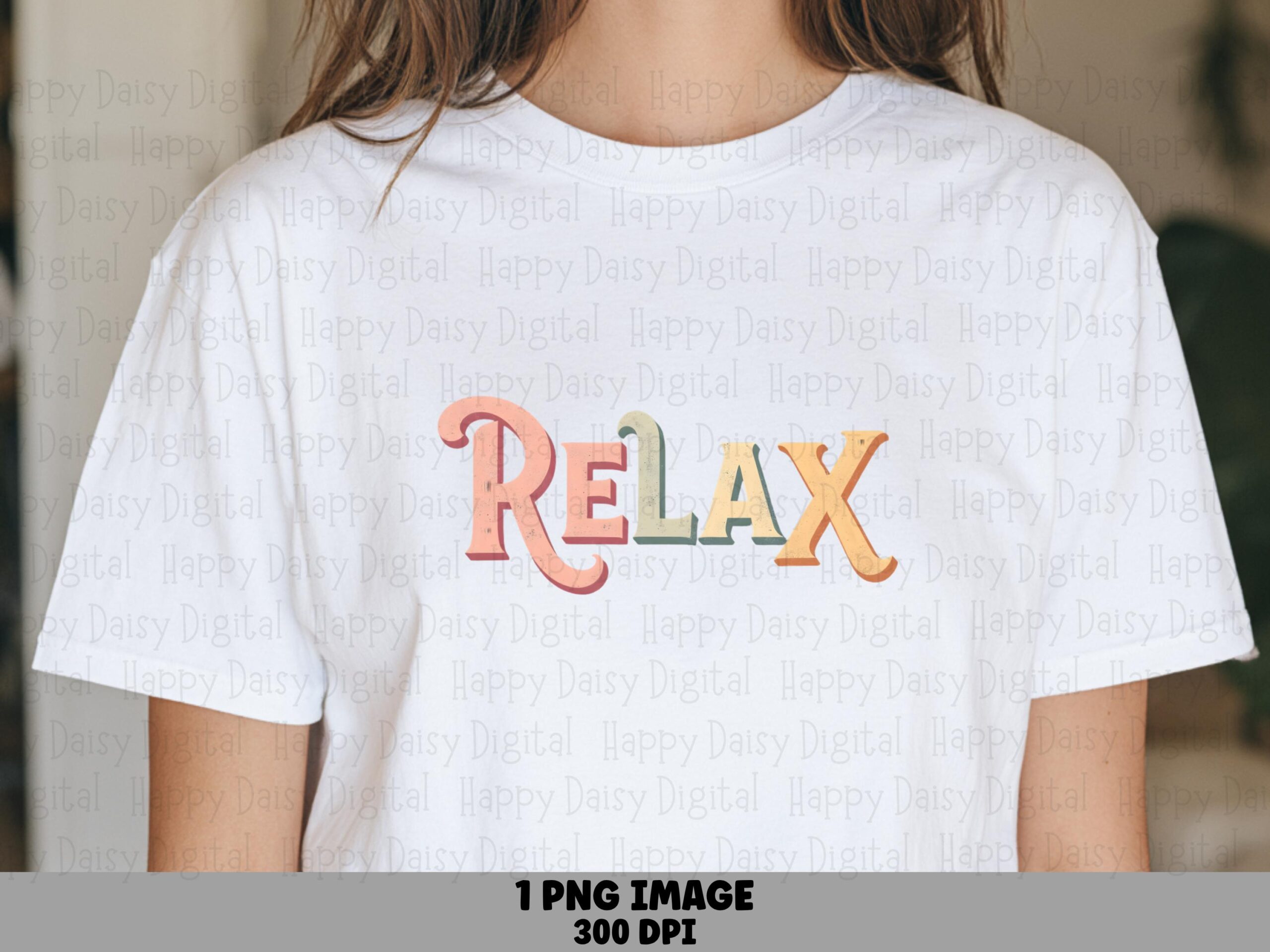 Relax Png, Retro Pastel Sublimation Design - Transparent 300 DPI, DTF Ready, POD Graphic, For Tumblers Mugs Tote