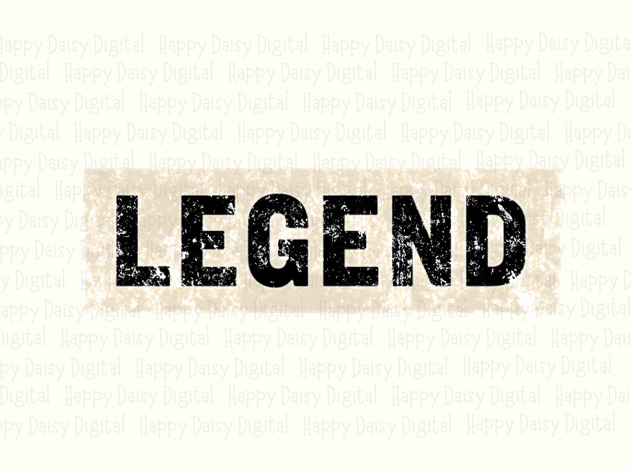 Legend PNG, Distressed Patch Design - Sublimation DTF Printable | Transparent, 300 DPI, Commercial Use - Image 2