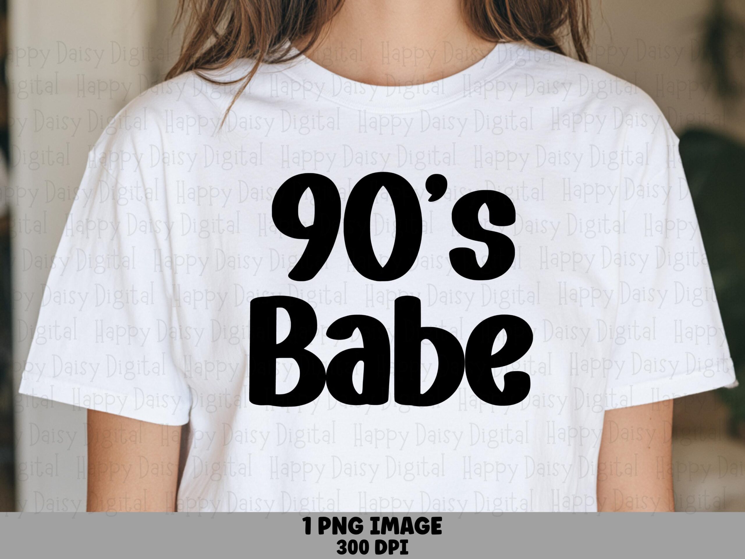 90S Babe, Retro Nineties Sublimation PNG | Commercial Use, 300 DPI, Print-Ready, For POD, Tumblers, Mugs, Tote Bags