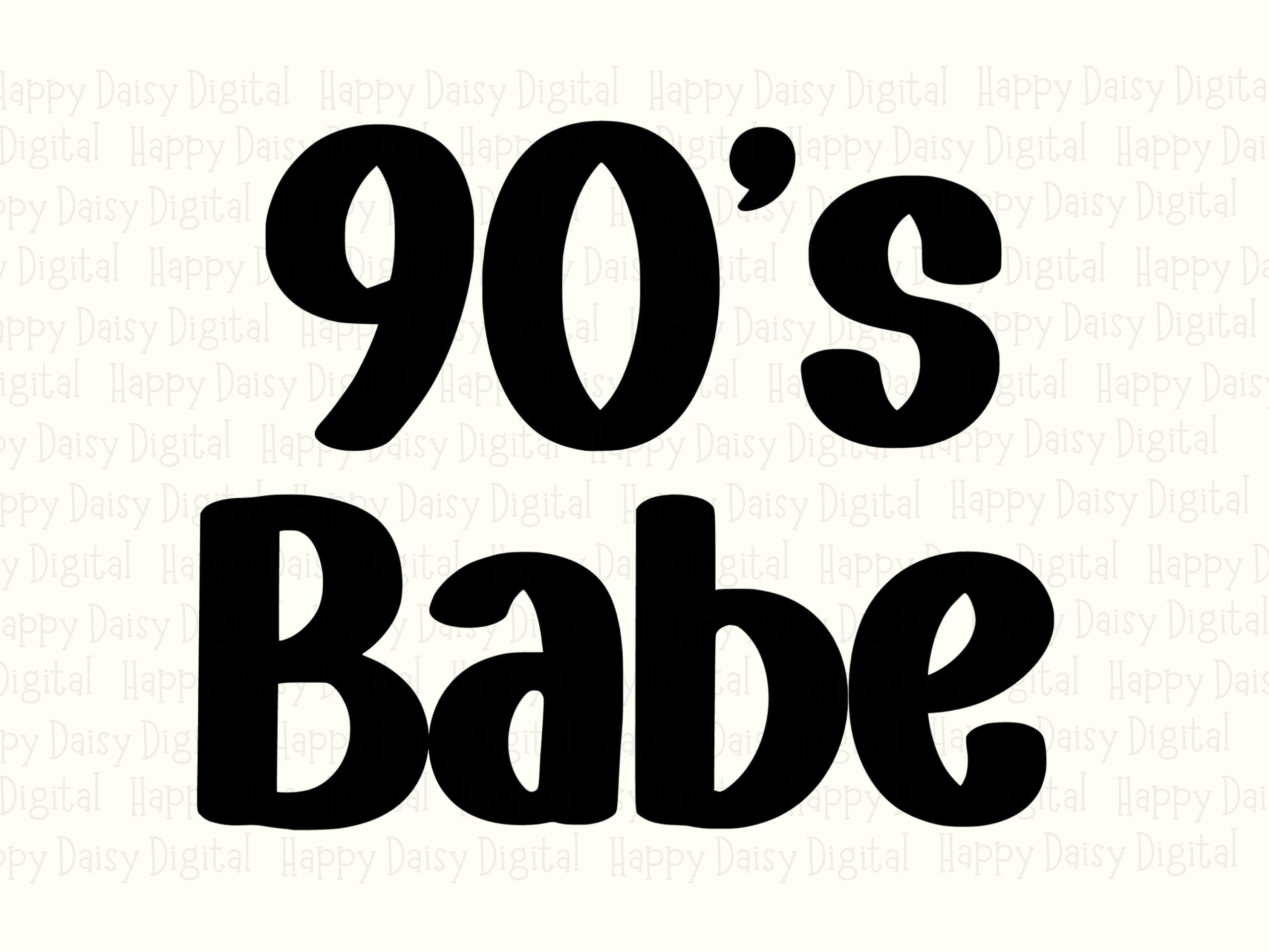 90S Babe, Retro Nineties Sublimation PNG | Commercial Use, 300 DPI, Print-Ready, For POD, Tumblers, Mugs, Tote Bags - Image 2