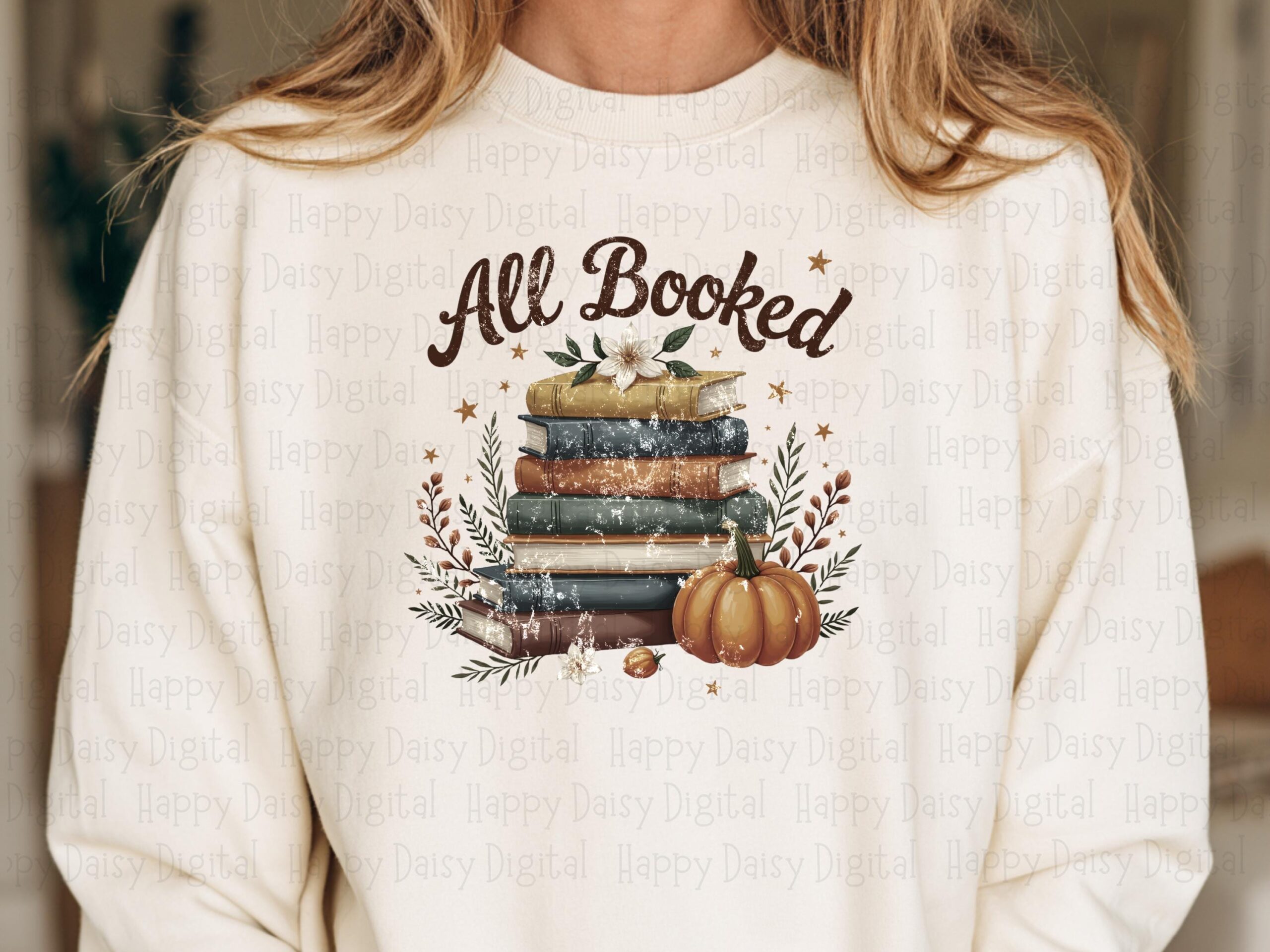 All Booked PNG Vintage Fall Book Lover Shirt Design Librarian Teacher Gift Print on Demand Commercial Use POD - Image 2