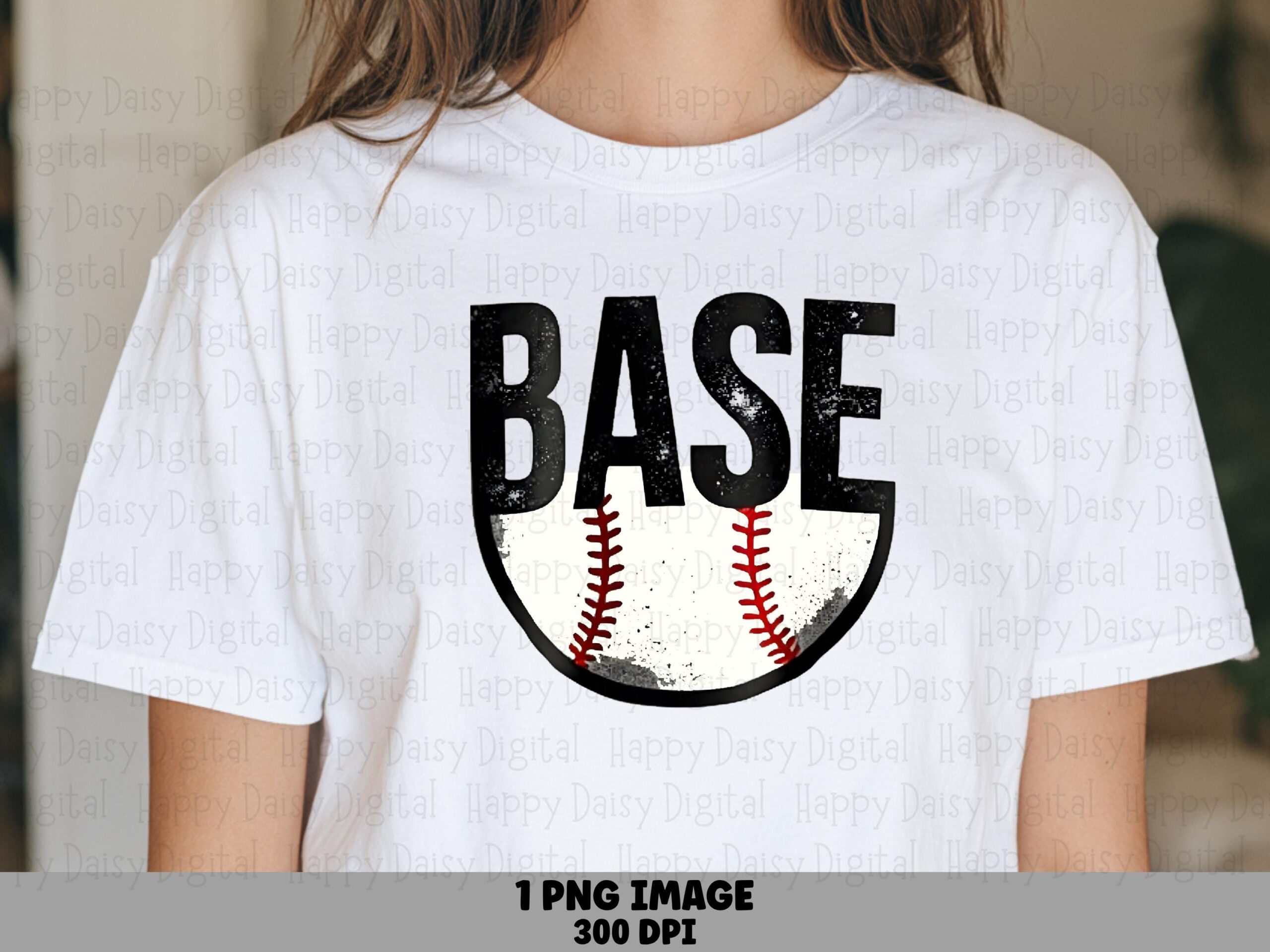 Base Stitch PNG, Distressed Stitched Word Art | Sublimation, Commercial Use, Transparent 300 DPI