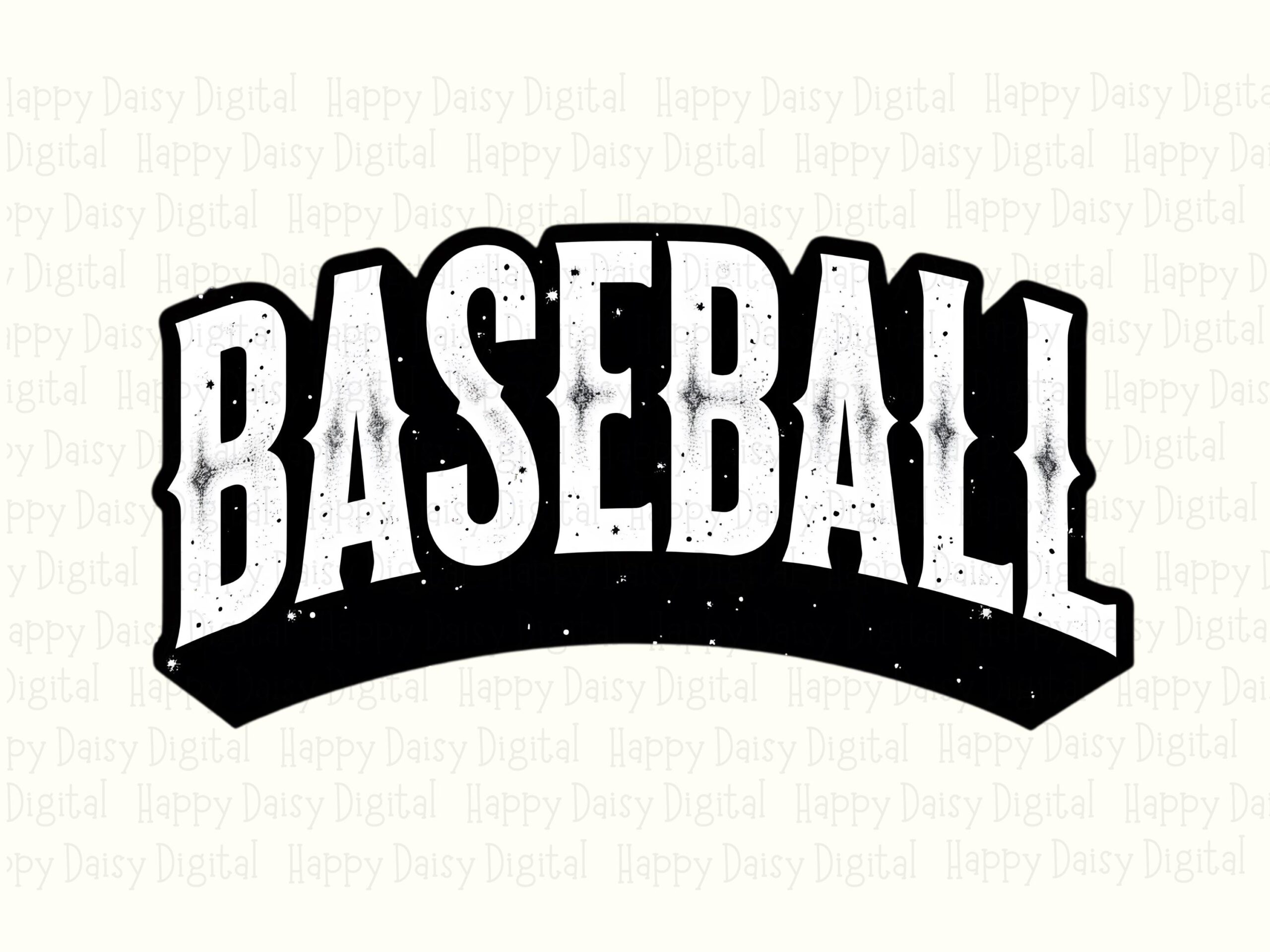 Baseball Arch PNG, Distressed Grunge Text, Arched Varsity Letters (Black, 300 DPI, Commercial Use) - Image 2