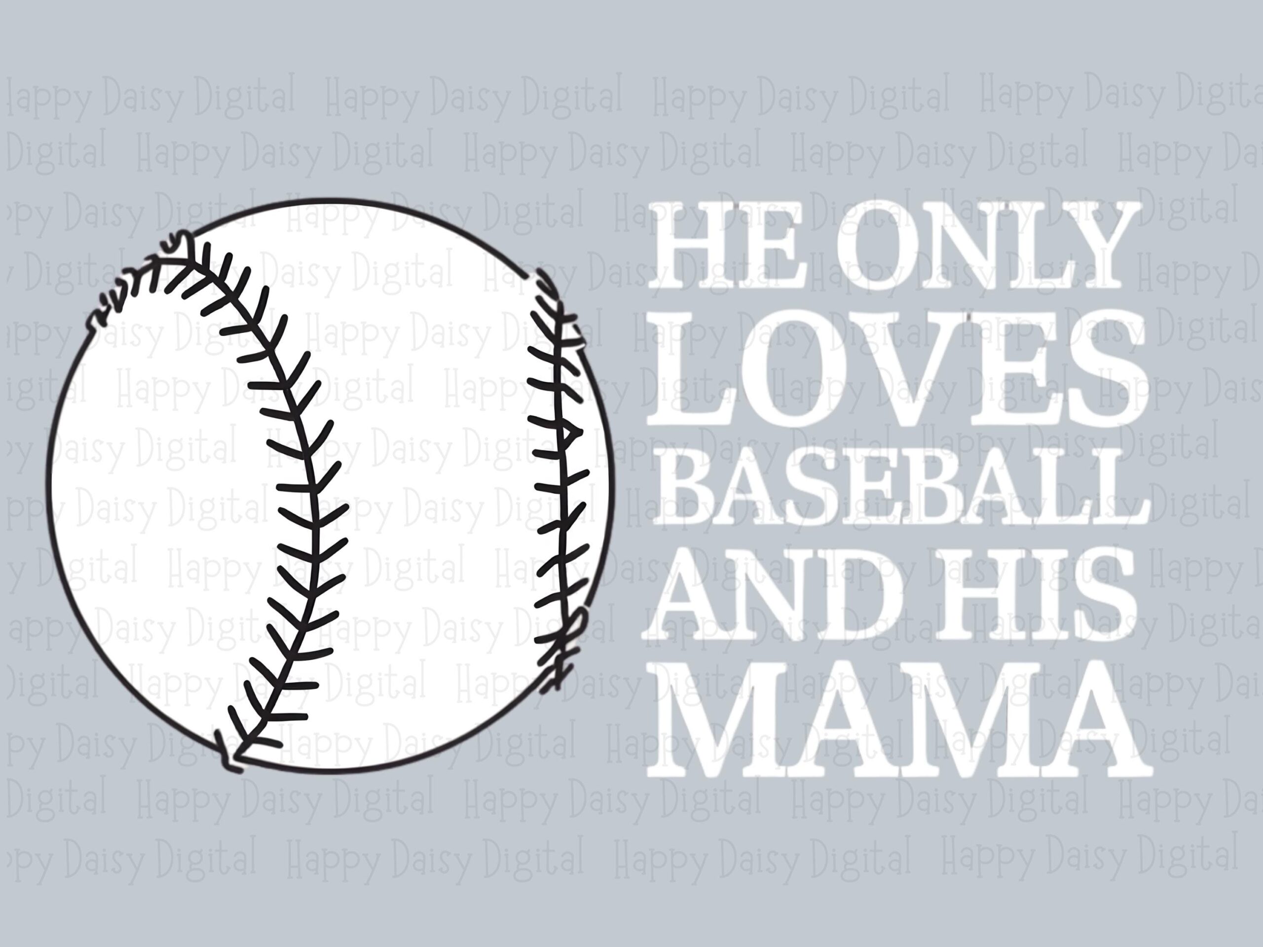 Baseball Mama, Sublimation PNG, 300 DPI Stitched Ball Graphic - Commercial Use, POD Ready, For Tees - Image 2