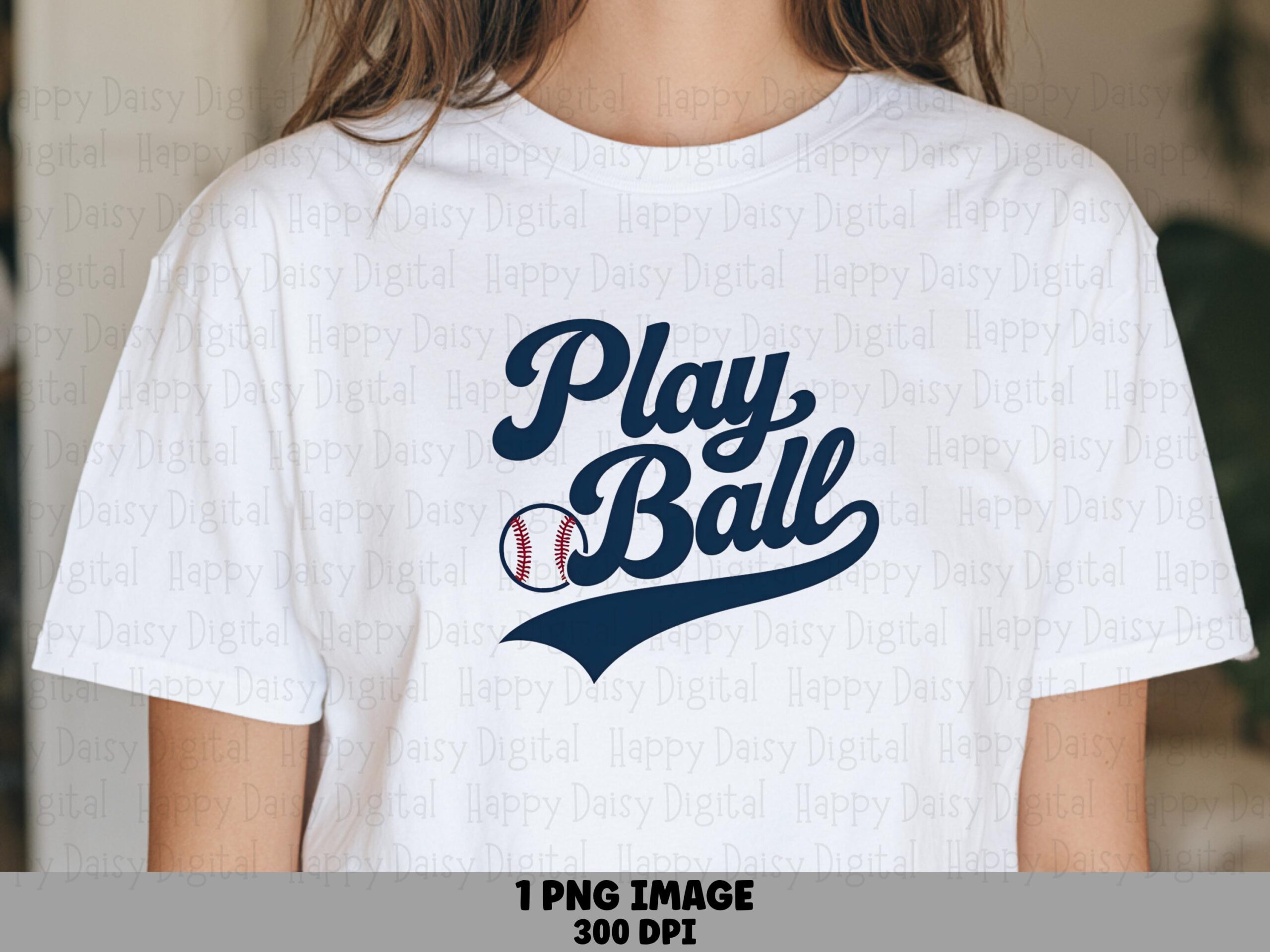 Play Ball, Navy Script PNG | Sublimation Commercial Use, Baseball Swoosh Clipart (300 DPI, Print Ready)