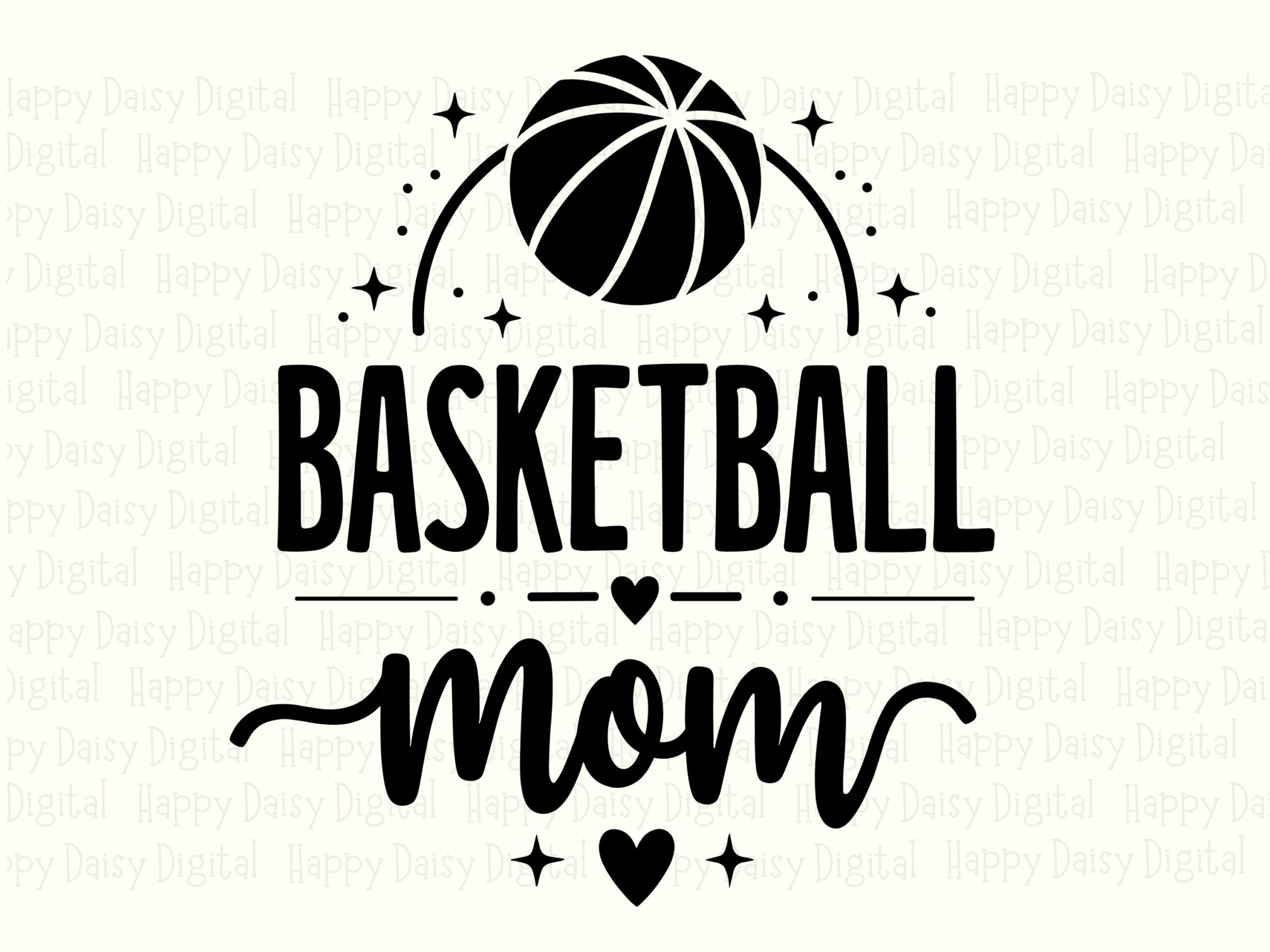 Basketball Mom, Starry Sparkle Design PNG SVG Bundle | Digital Files | Print-Ready 300 dpi, For POD Sellers - Image 2