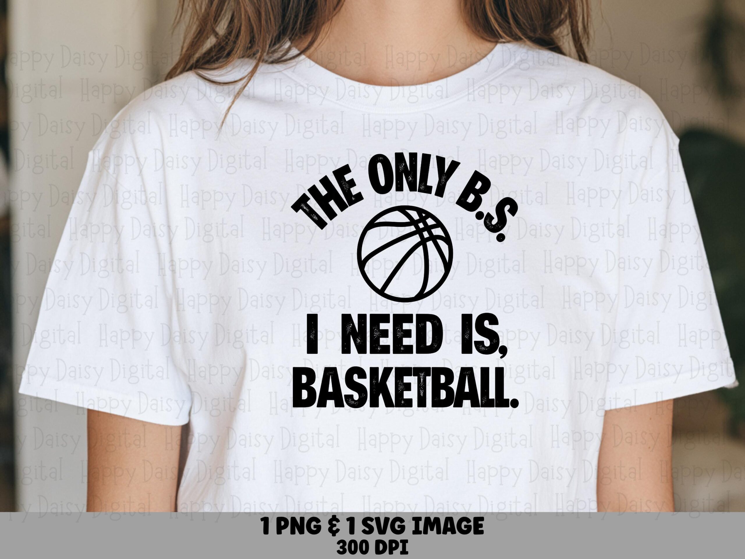 Only BS Basketball, Curved Text PNG SVG Design - Sublimation Commercial Use, Outline Ball Icon, 300 dpi - Image 2