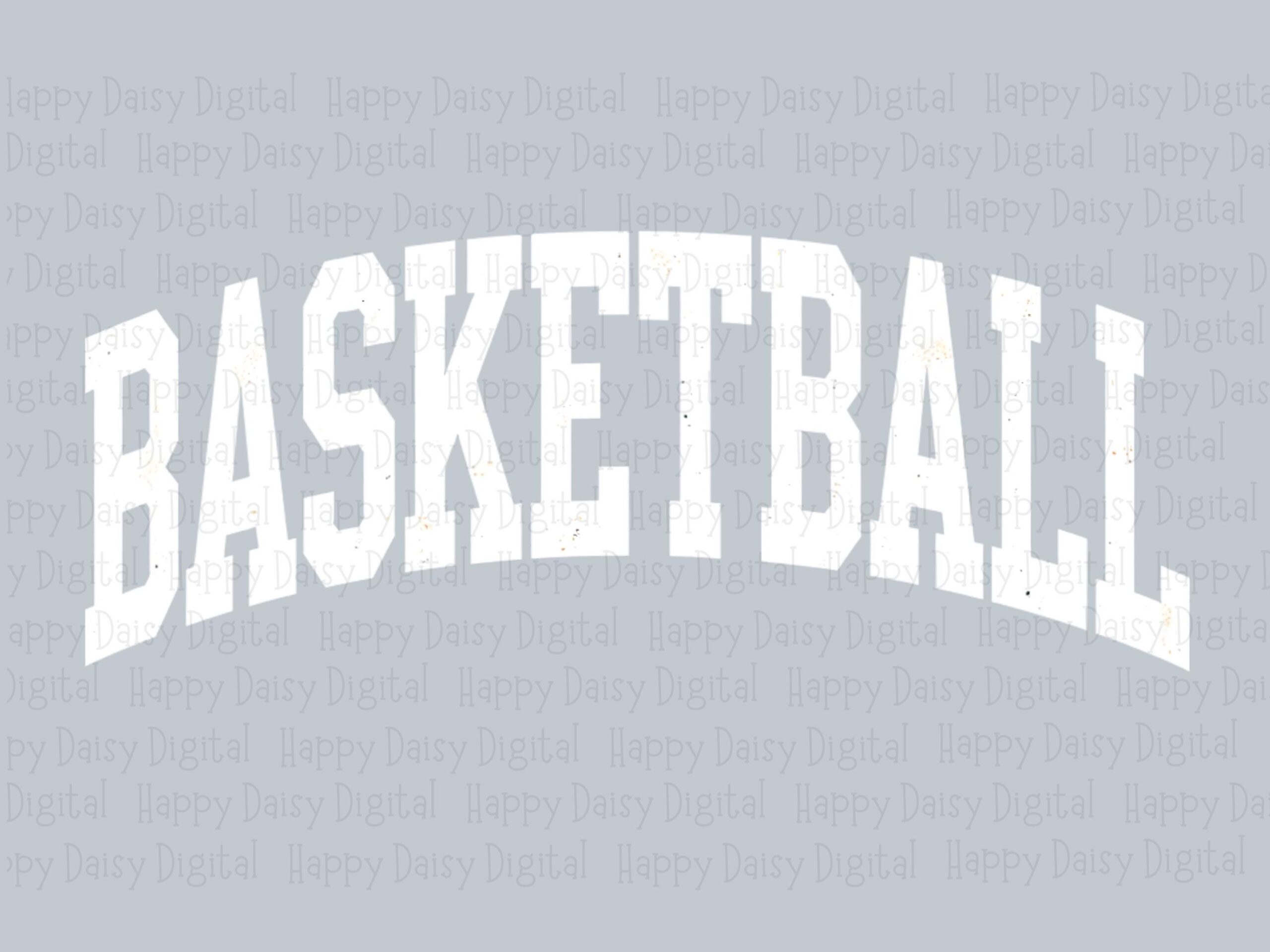 Varsity Basketball Arch PNG, Distressed Arched Text - Sublimation Clipart, Commercial Use, 300 DPI - Image 2