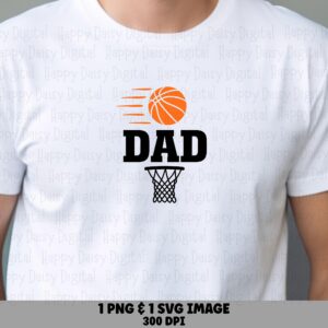 Basketball Dad, Motion Streak Design PNG & SVG | Commercial Use, 300 DPI, Print Ready, Net Icon, Cricut Compatible