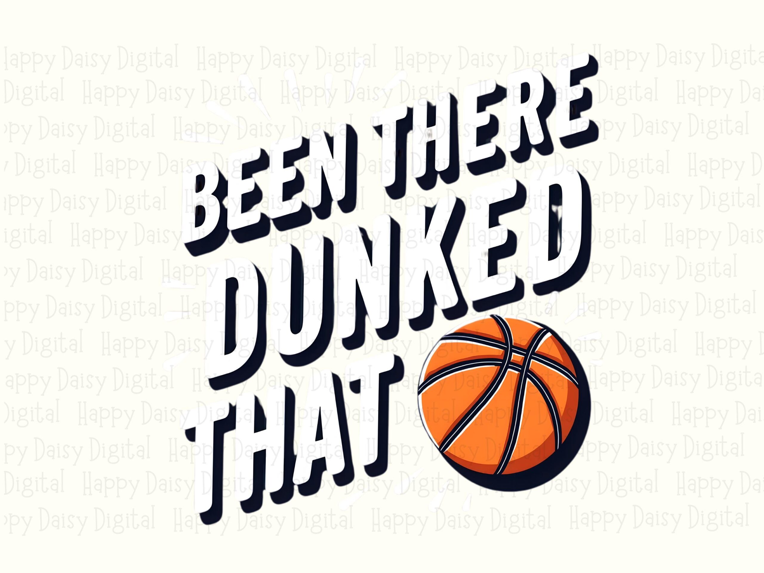 Dunked That PNG, Bold Navy Basketball Graphic | Sublimation Commercial License, 300 DPI Transparent - Image 2