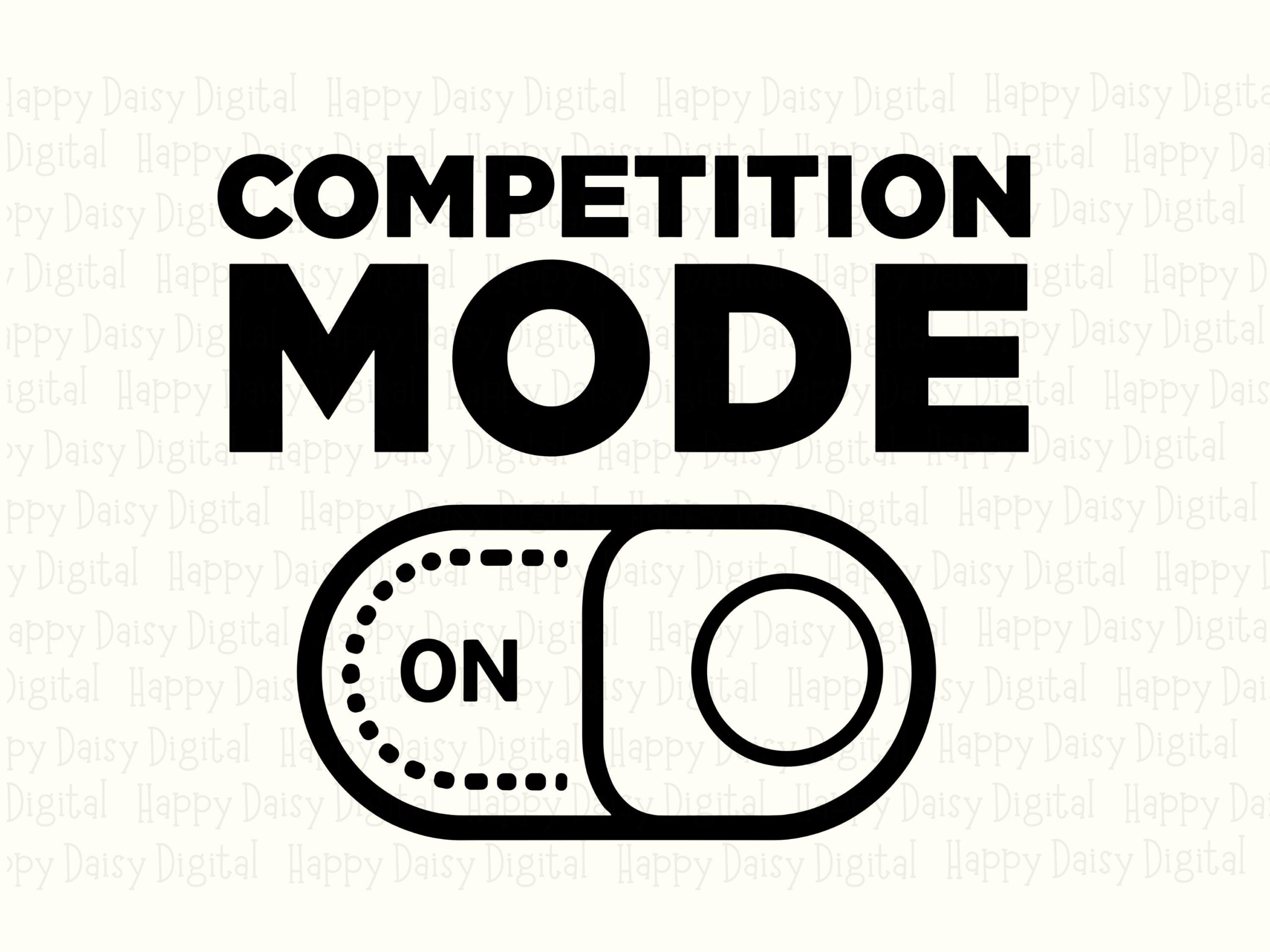 Competition Mode, Bold Toggle Switch Clipart PNG & SVG | Black Stacked Text Sublimation, 300 DPI, Commercial Use - Image 2